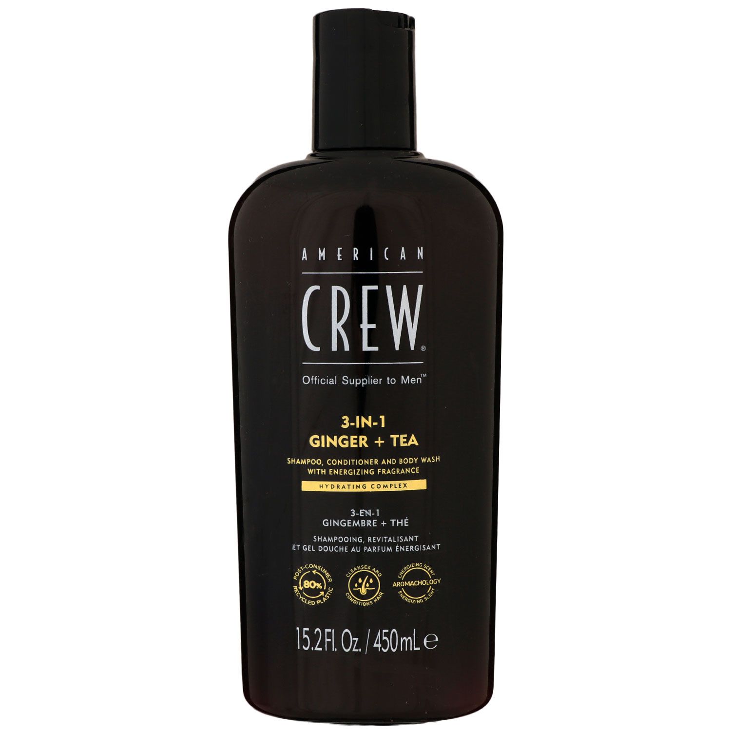 American Crew Ginger & Tea Energizing 450 ml 3-in-1 Shampoo Conditioner Body Wash