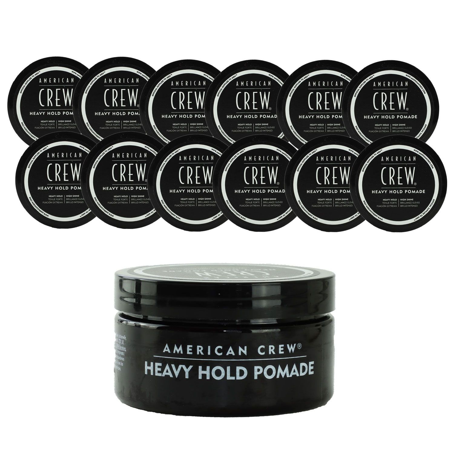 American Crew Heavy Hold Pomade 12 x 85 g Haarwachs Stylingwax ultrastarker Halt Set