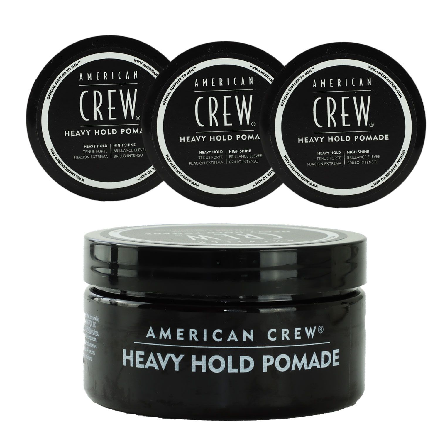 American Crew Heavy Hold Pomade 3 x 85 g Haarwachs Stylingwax ultrastarker Halt Set