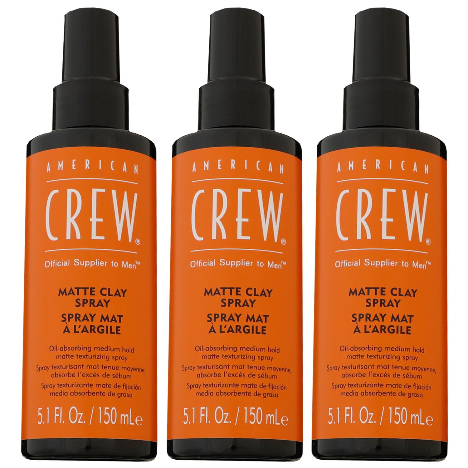 American Crew Matte Clay 3 x 150 ml Spr�hgel mittlerer halt Set