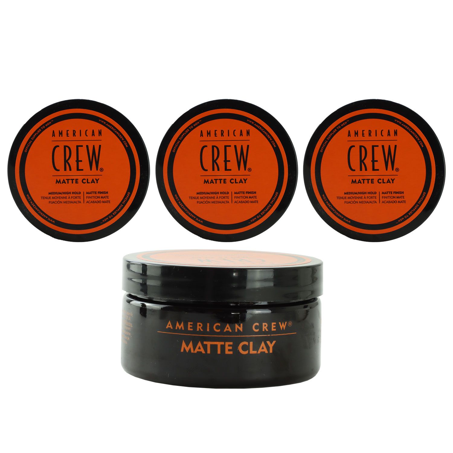 American Crew Matte Clay 3 x 85 g Haarpaste mittlerer halt Set