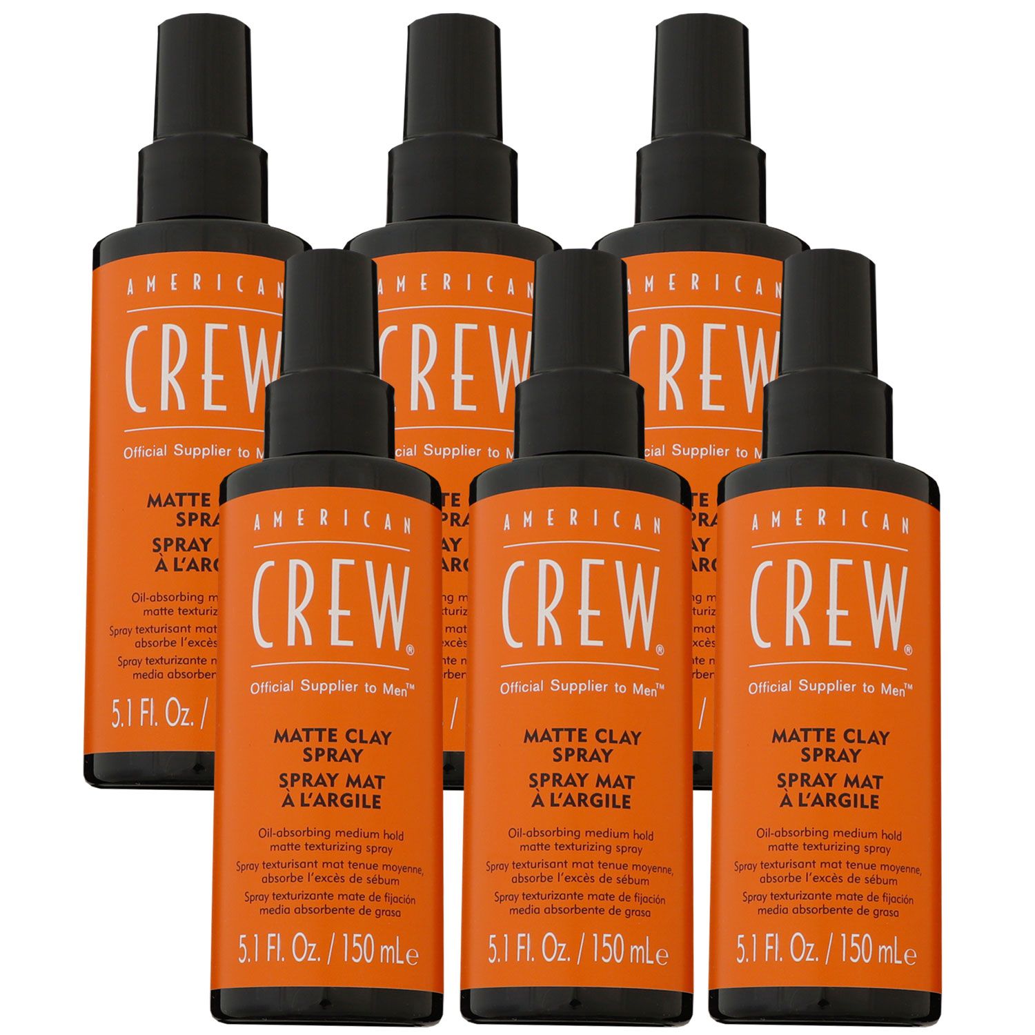 American Crew Matte Clay 6 x 150 ml Spr�hgel mittlerer halt Set