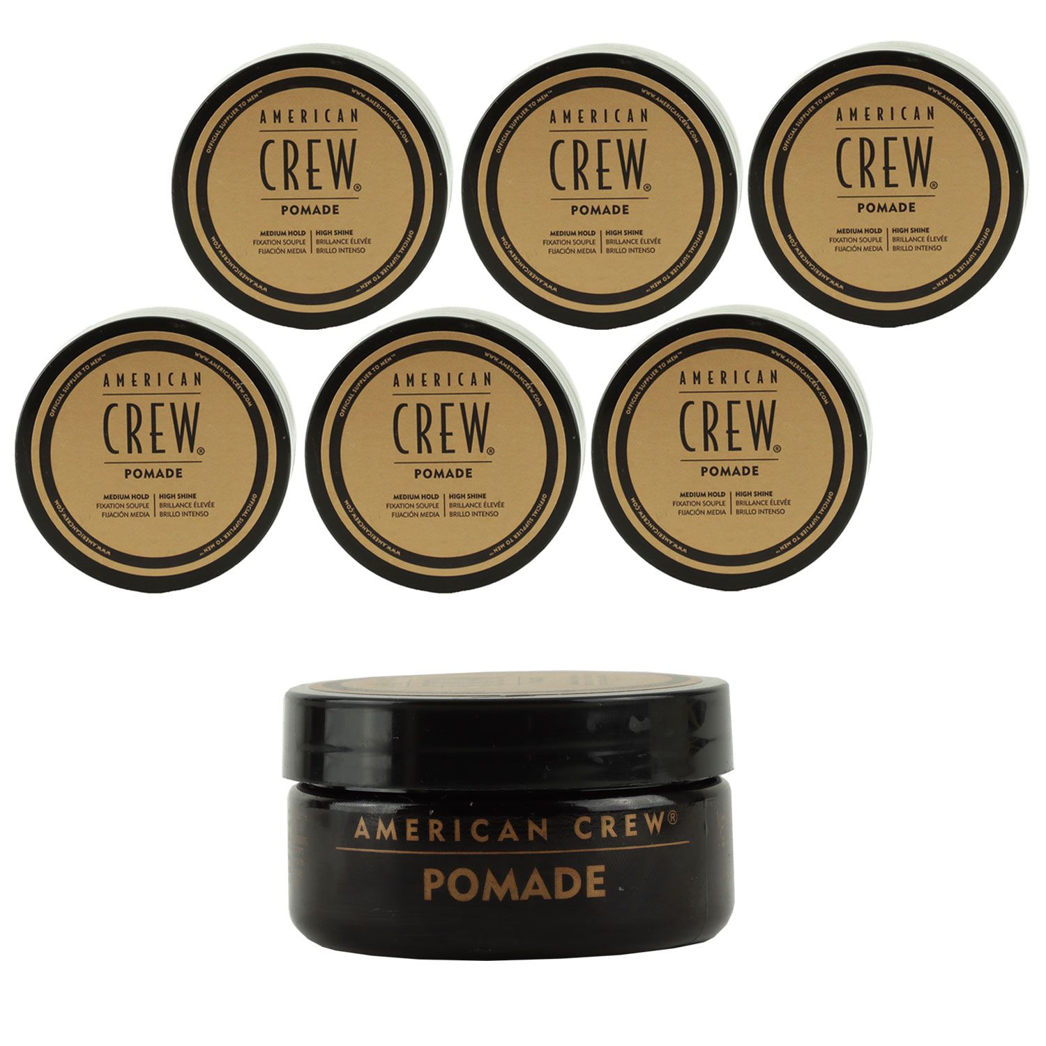 American Crew Pomade 6 x 50 g Haarwachs starker Halt Set