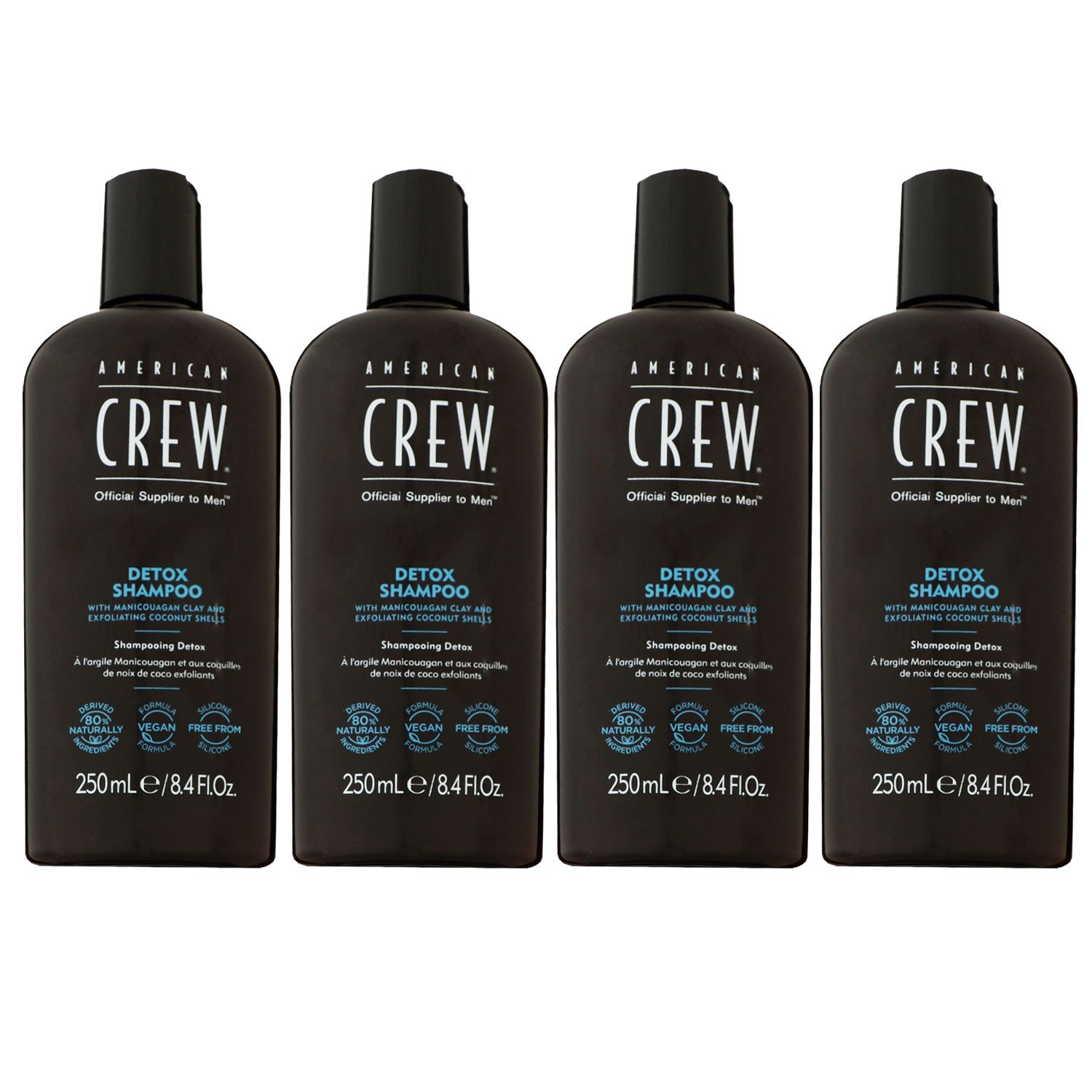 American Crew Reinigungsshampoo 4 x 250 ml Haarshampoo Herren Set