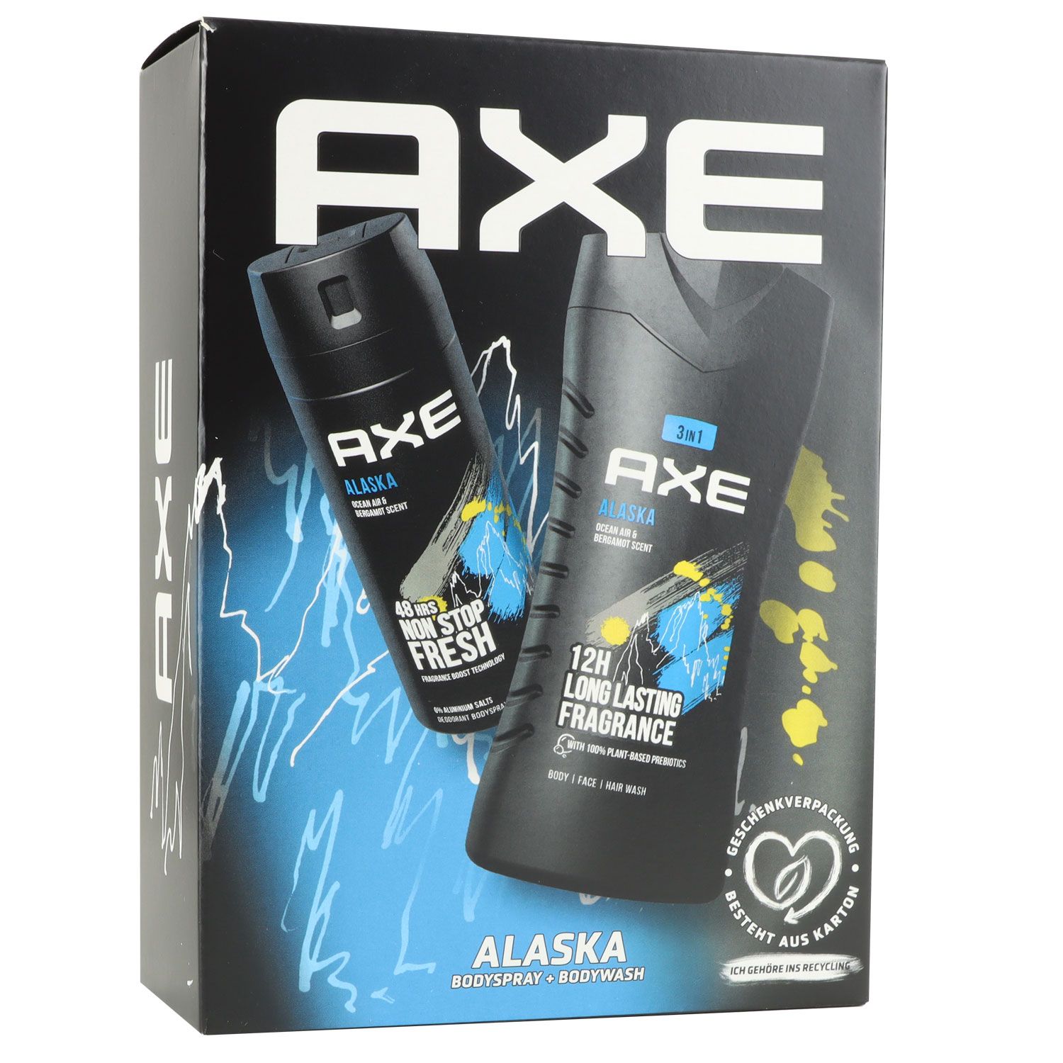 Axe Alaska Set 250 ml Duschgel 3 in 1 Body Face Hair & 150 ml Deodorant  Deospray