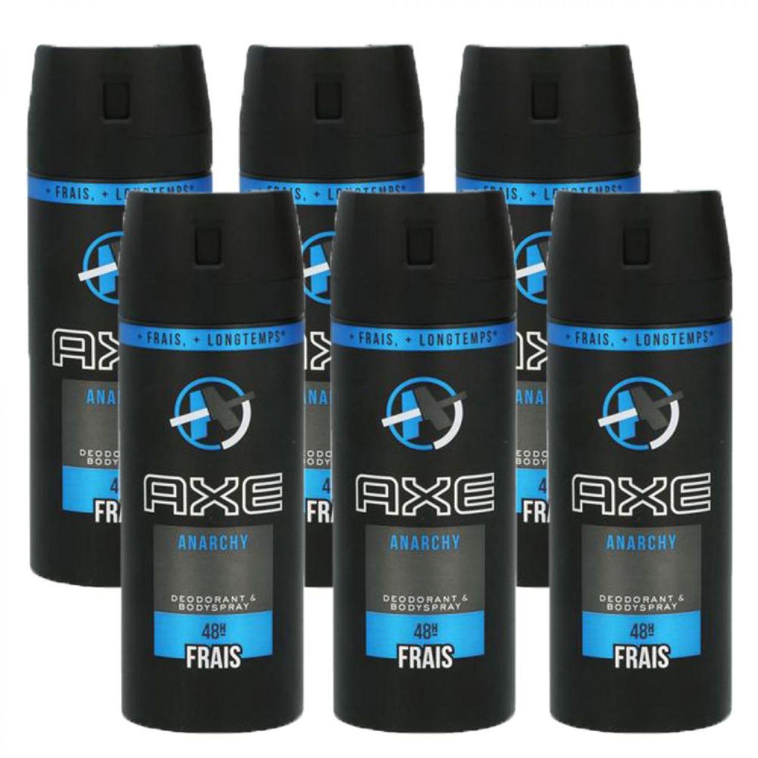 Axe Anarchy for Him 6 x 150 ml Deodorant Deospray Deo Spray Set neues Design