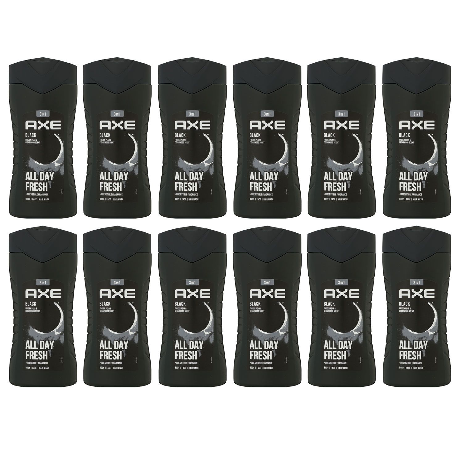 Axe Black 12 x 250 ml Shower Gel Duschgel Showergel Set