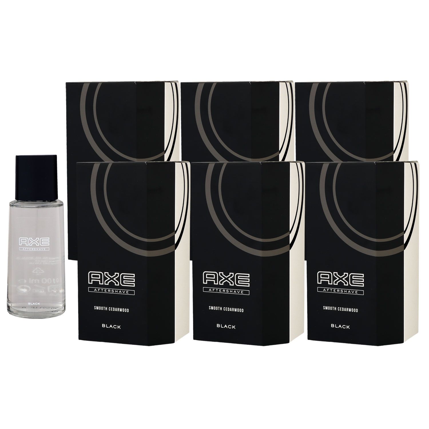 Axe Black 6 x 100 ml After Shave Lotion Rasur Pflege Set