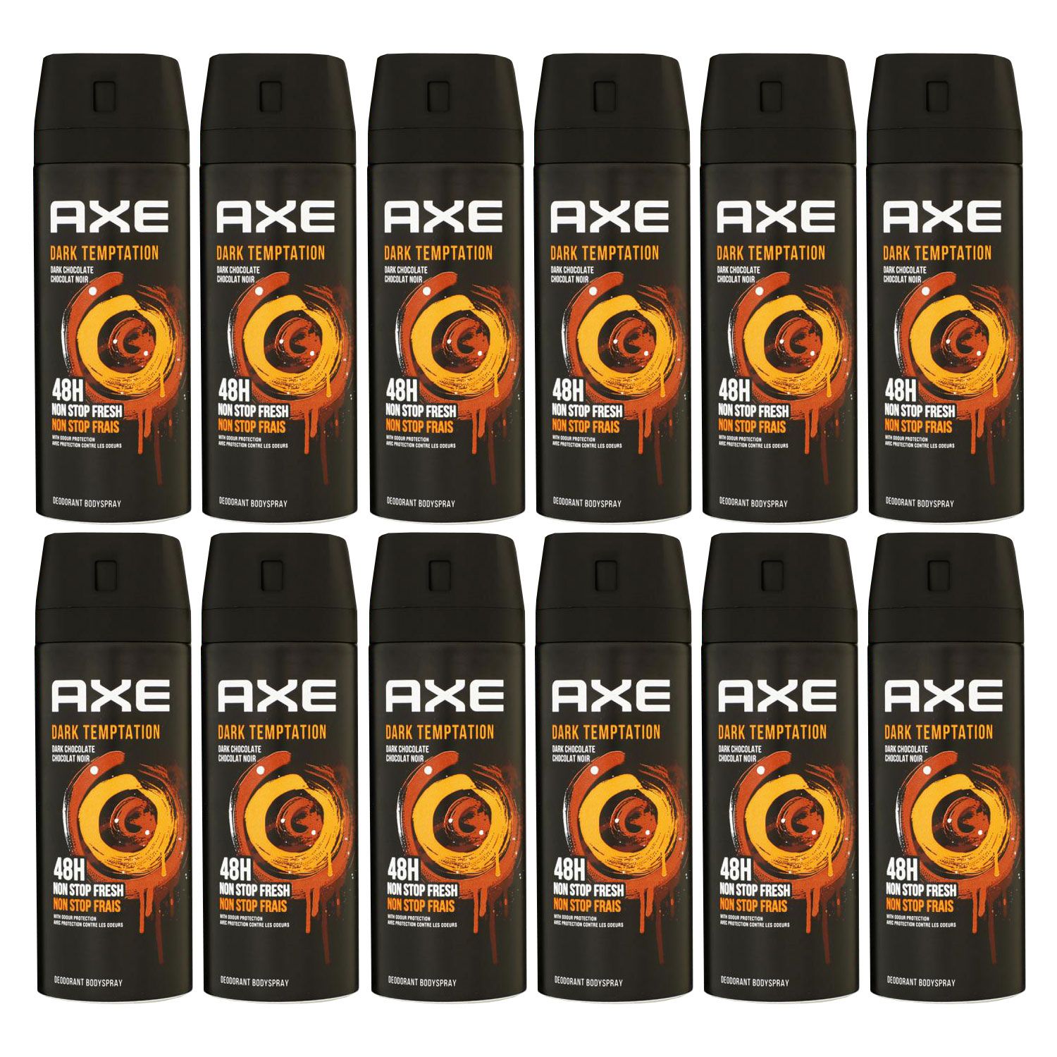 Axe Dark Temptation 12 x 150 ml Deodorant Deospray Deodorant Spray Deo Spray Set
