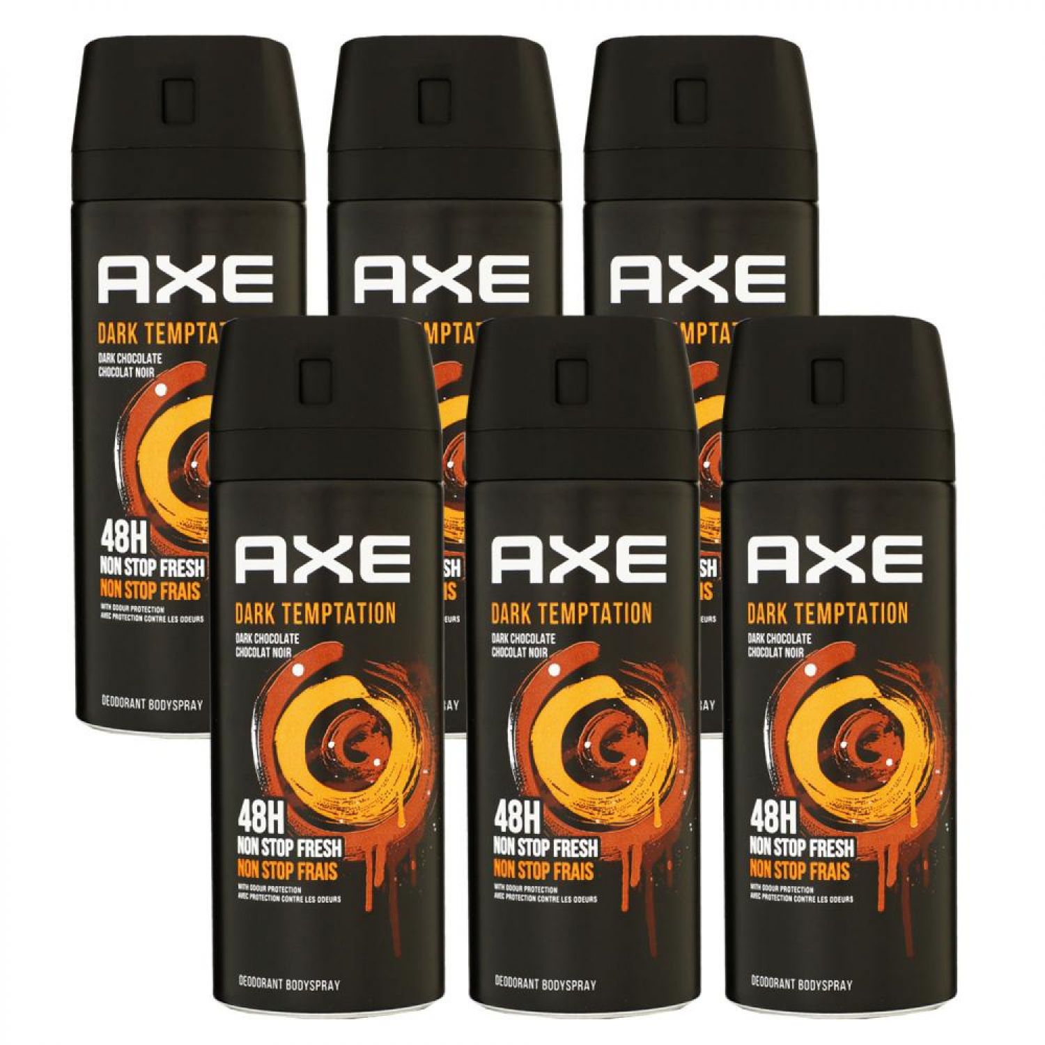 Axe Dark Temptation 6 x 150 ml Deodorant Deospray Deodorant Spray Deo Spray Set
