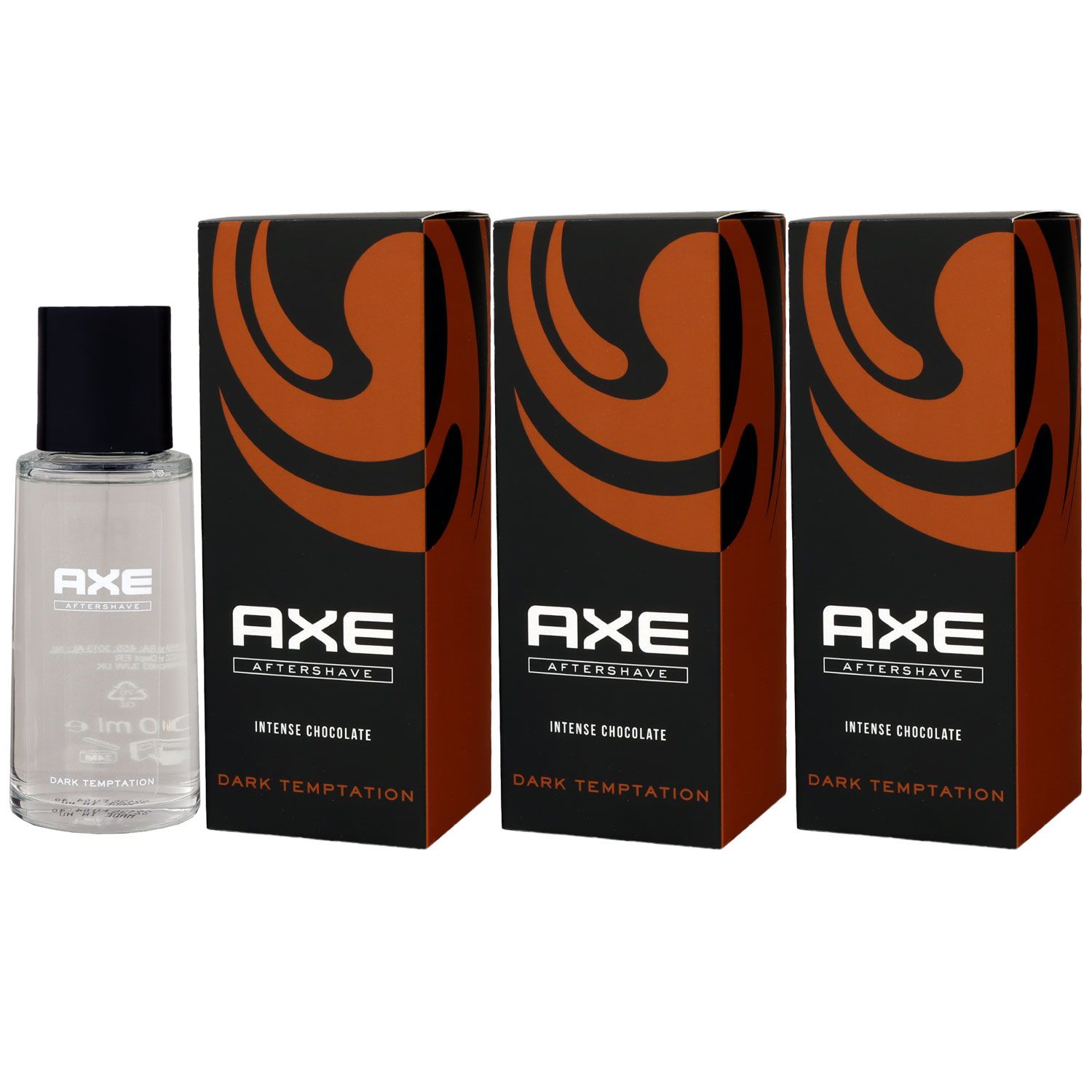 Axe Dark Temptation Intense Chocolate 3 x 100 ml After Shave Rasur Pflege Set