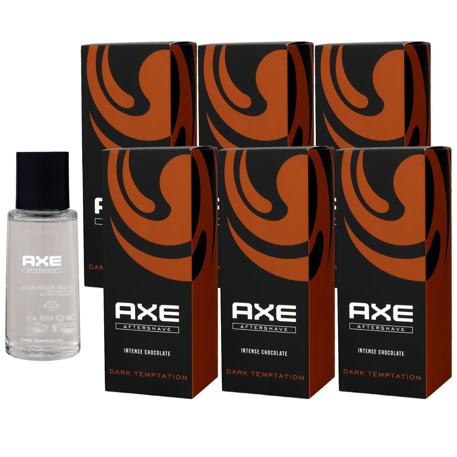 Axe Dark Temptation Intense Chocolate 6 x 100 ml After Shave Rasur Pflege Set
