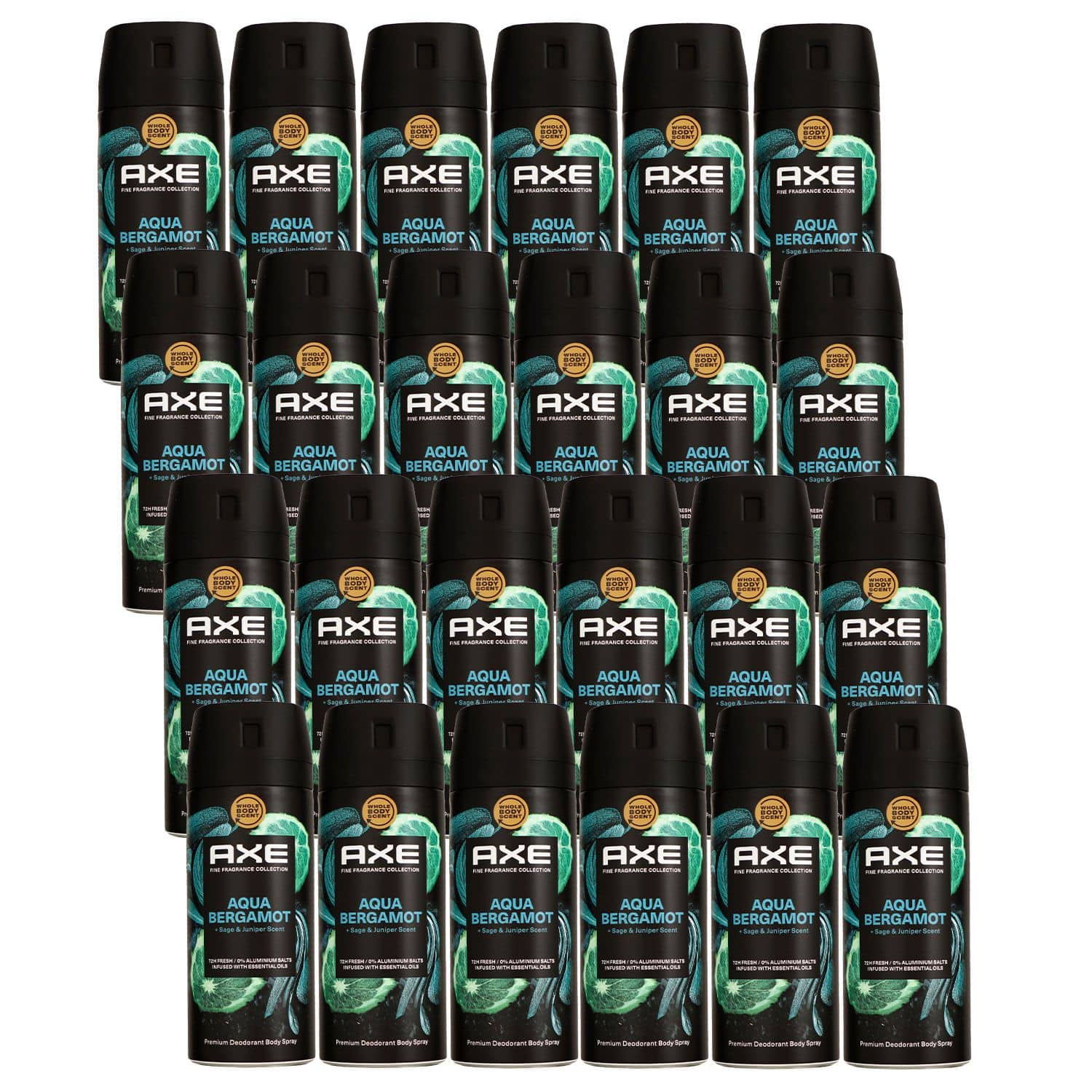 Axe Fine Fragrance Collection Aqua Bergamot 24 x 150 ml Deospray Deodorant Set