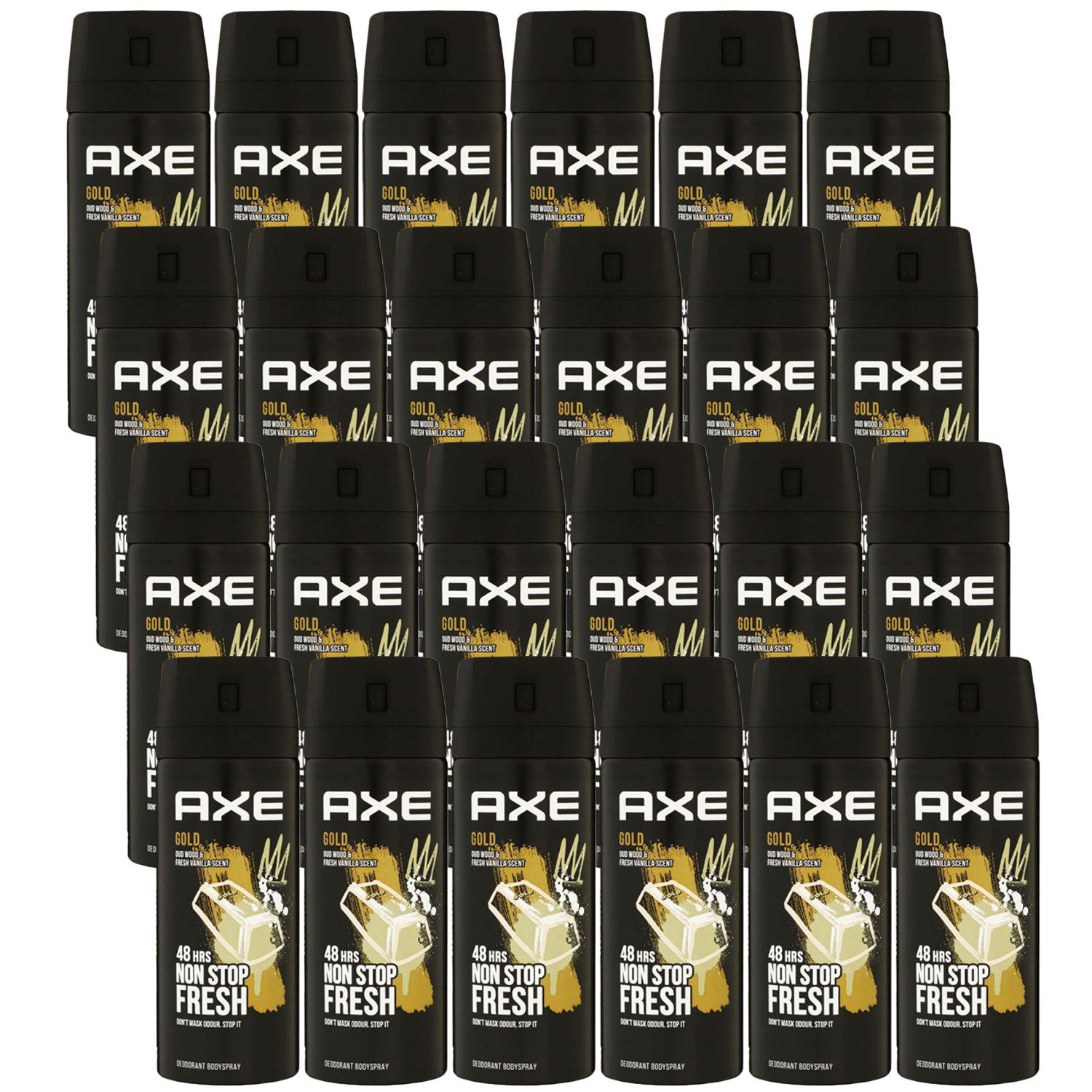 Axe Gold 24 x 150 ml Deospray Deodorant Deo Spray Deodorant Spray Bodyspray Set Herren