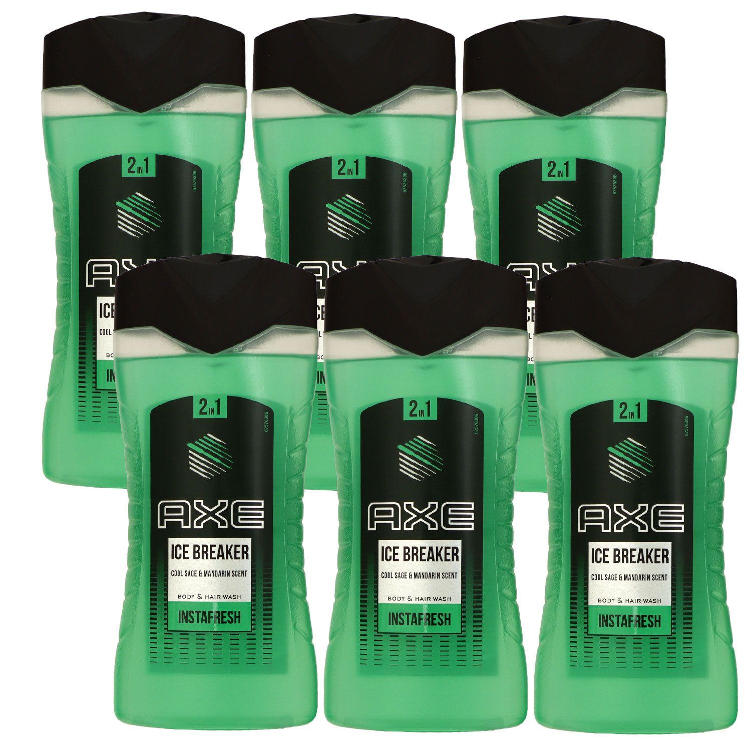 Axe Ice Breaker 6 x 250 ml Showergel Duschgel Shower Gel Dusch Gel Set