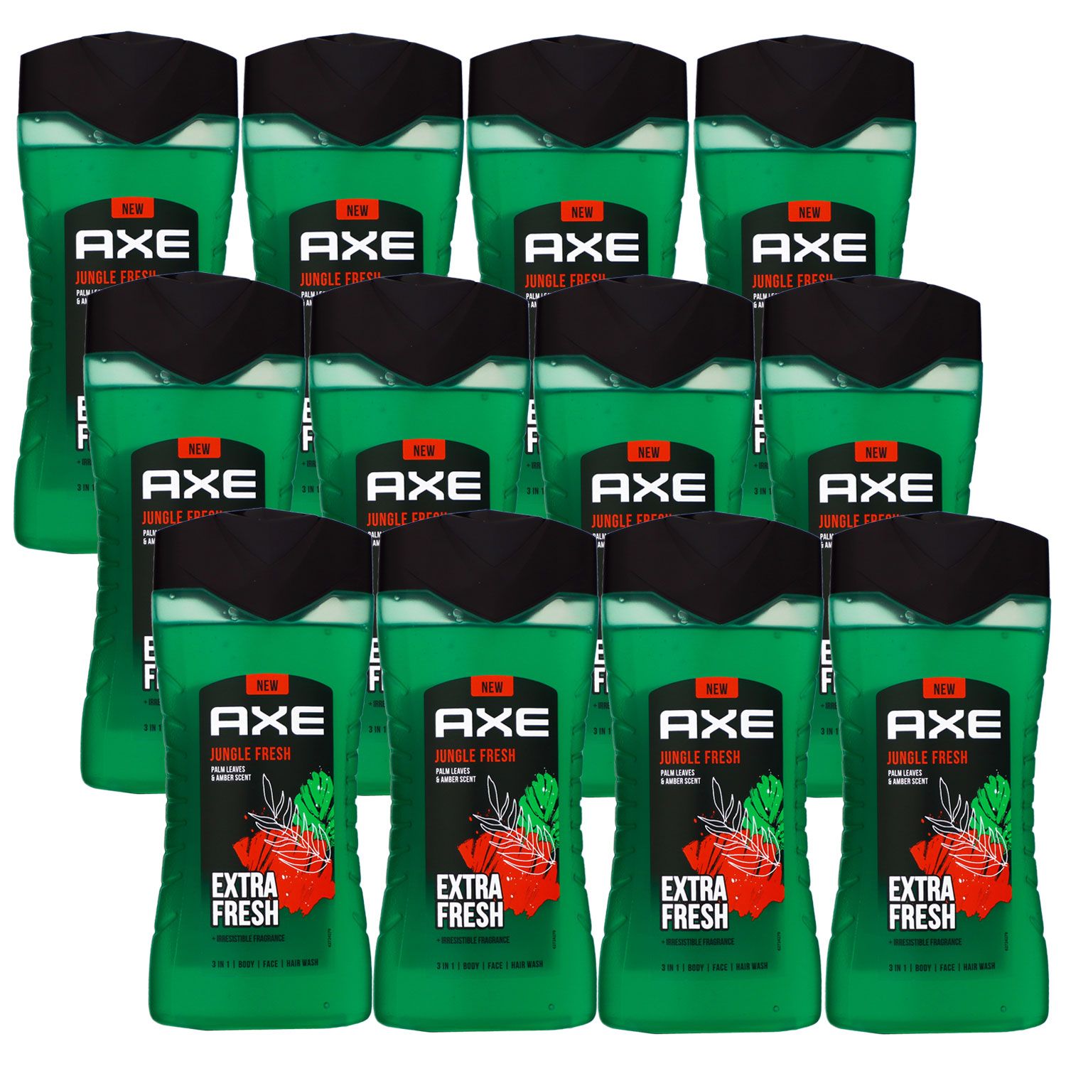 Axe Jungle Fresh 12 x 250 ml Showergel Duschgel Shower Gel Set