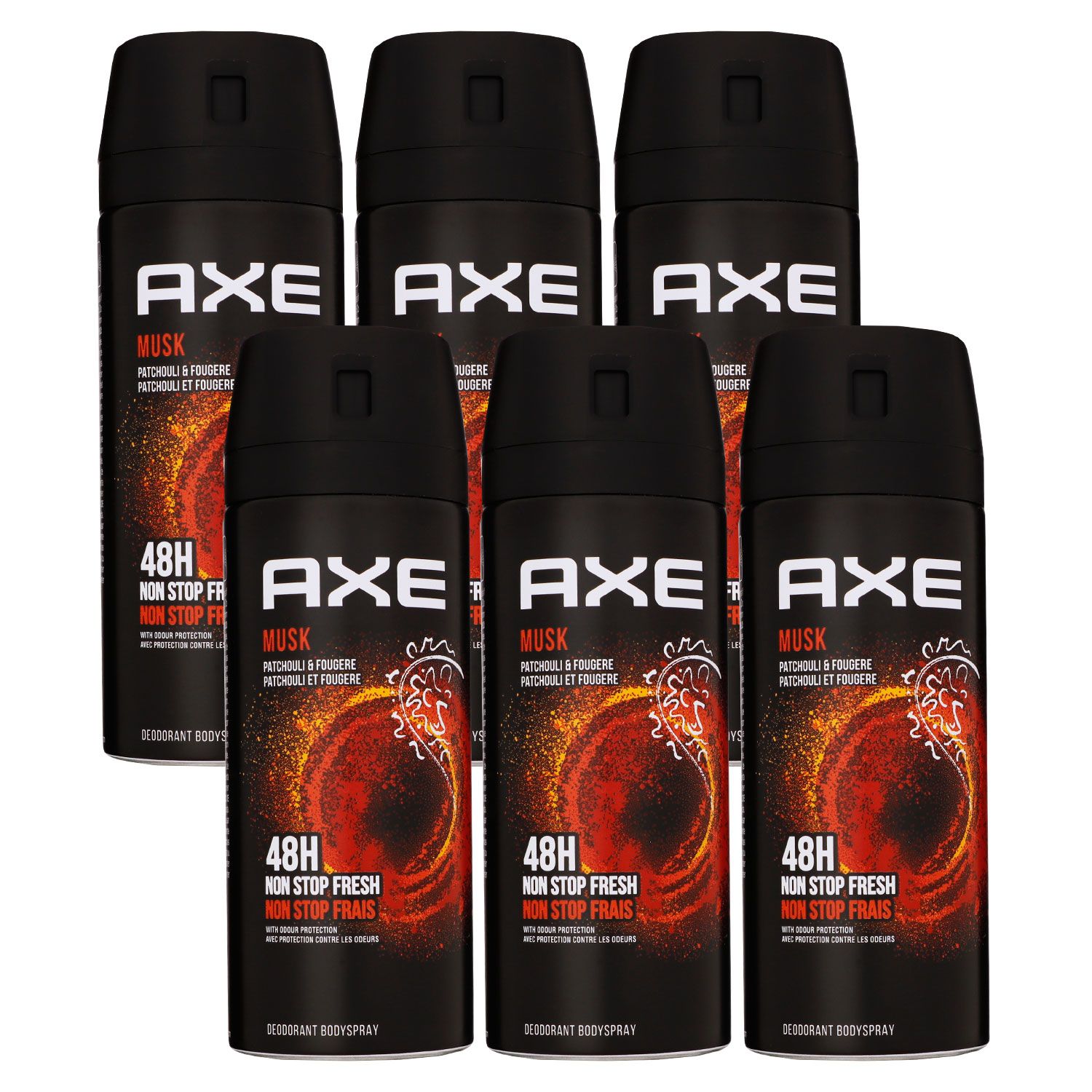 Axe Musk 6 x 150 ml Deospray Deodrant Deo Spray Deodrant Spray Deo neues Design Set