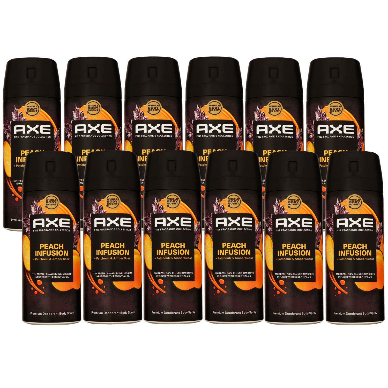 Axe Peach Infusion 12 x 150 ml Deospray Deodorant Deo Spray Deodorant Spray Set