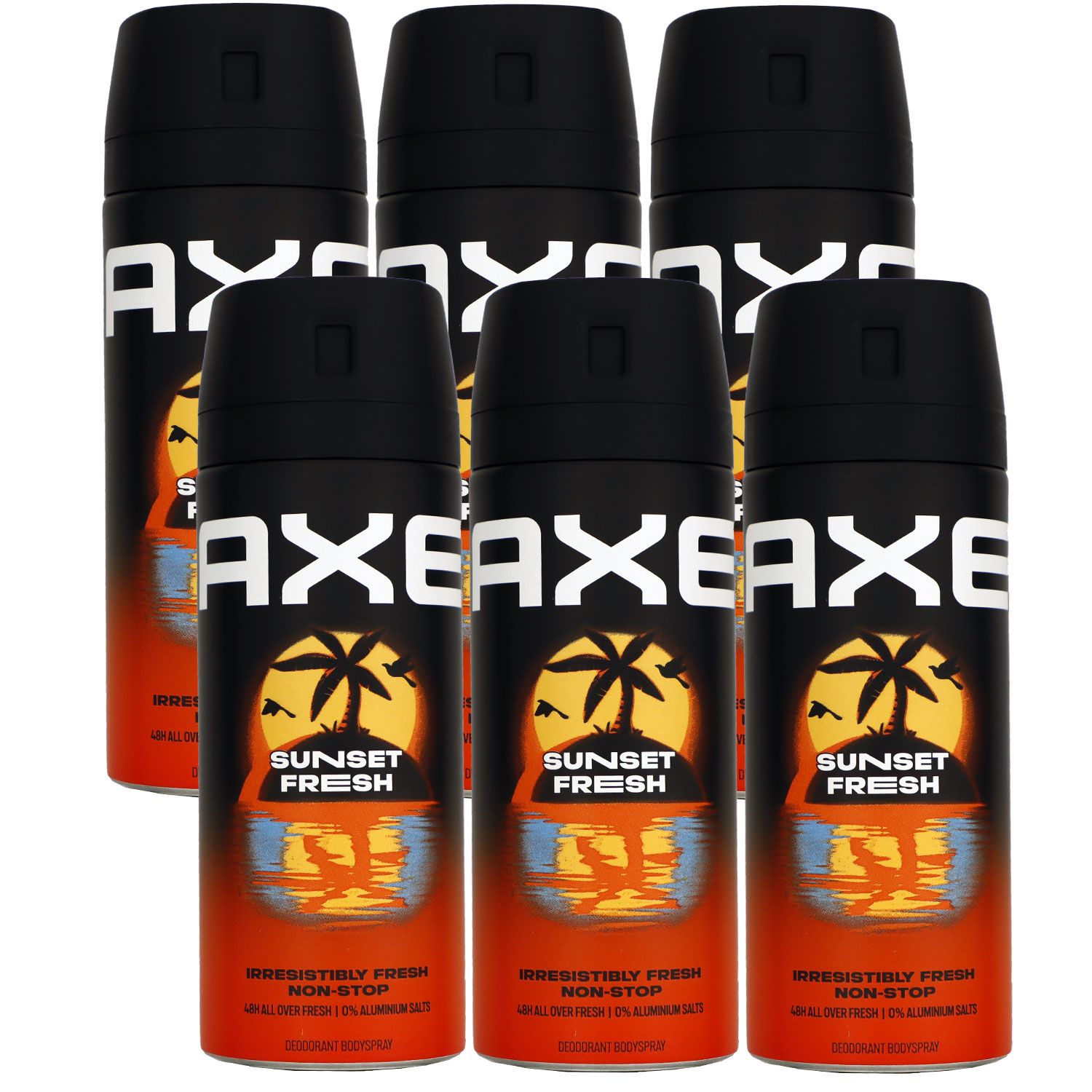 Axe Sunset Fresh 6 x 150 ml Deospray Deodorant Deo Spray Deodorant Spray Deo Set