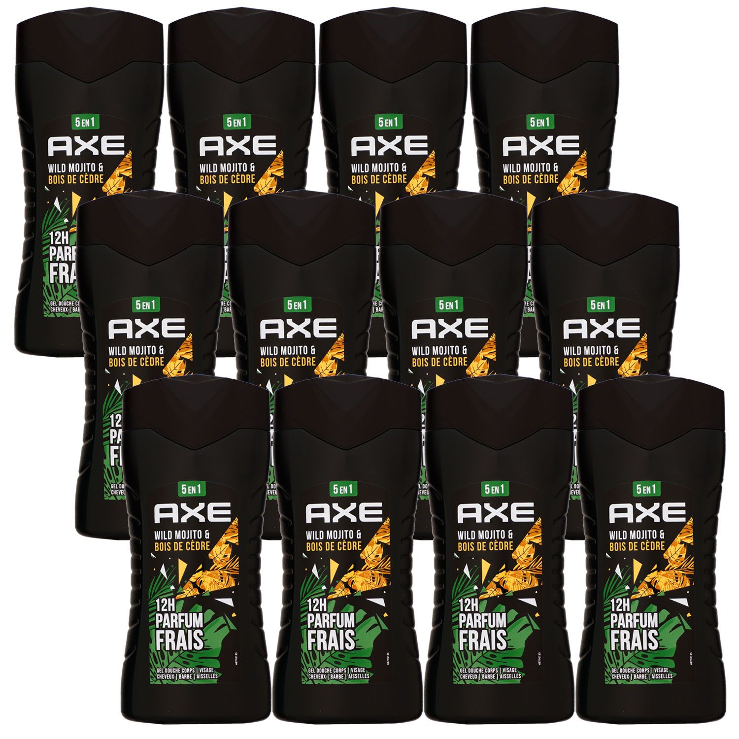 Axe Wild Mojito & Cedarwood 12 x 250 ml Showergel Duschgel Shower Gel Set