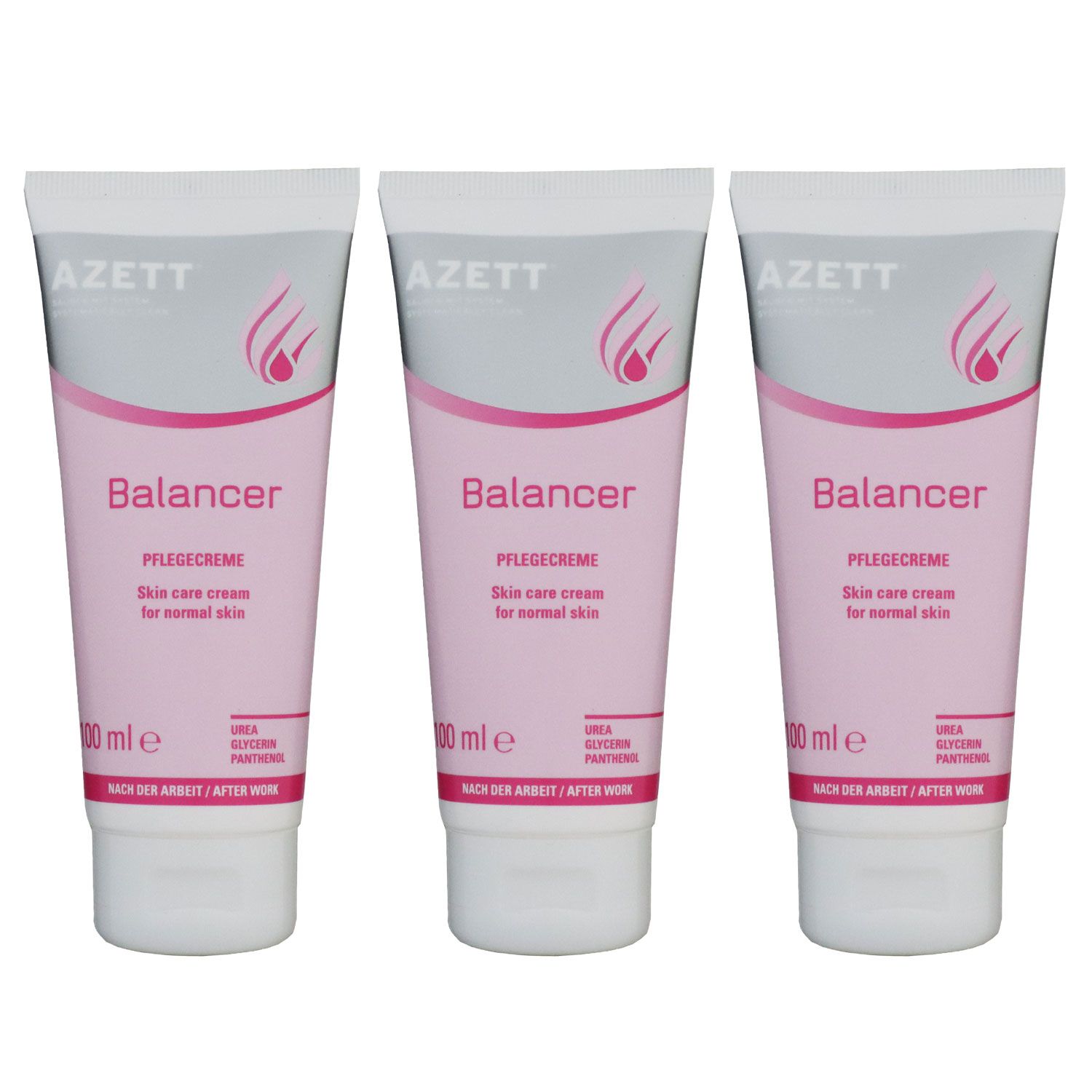 Azett Balancer Pflegecreme 3 x 100 ml Hautpflegecreme f�r normale Haut mit Urea