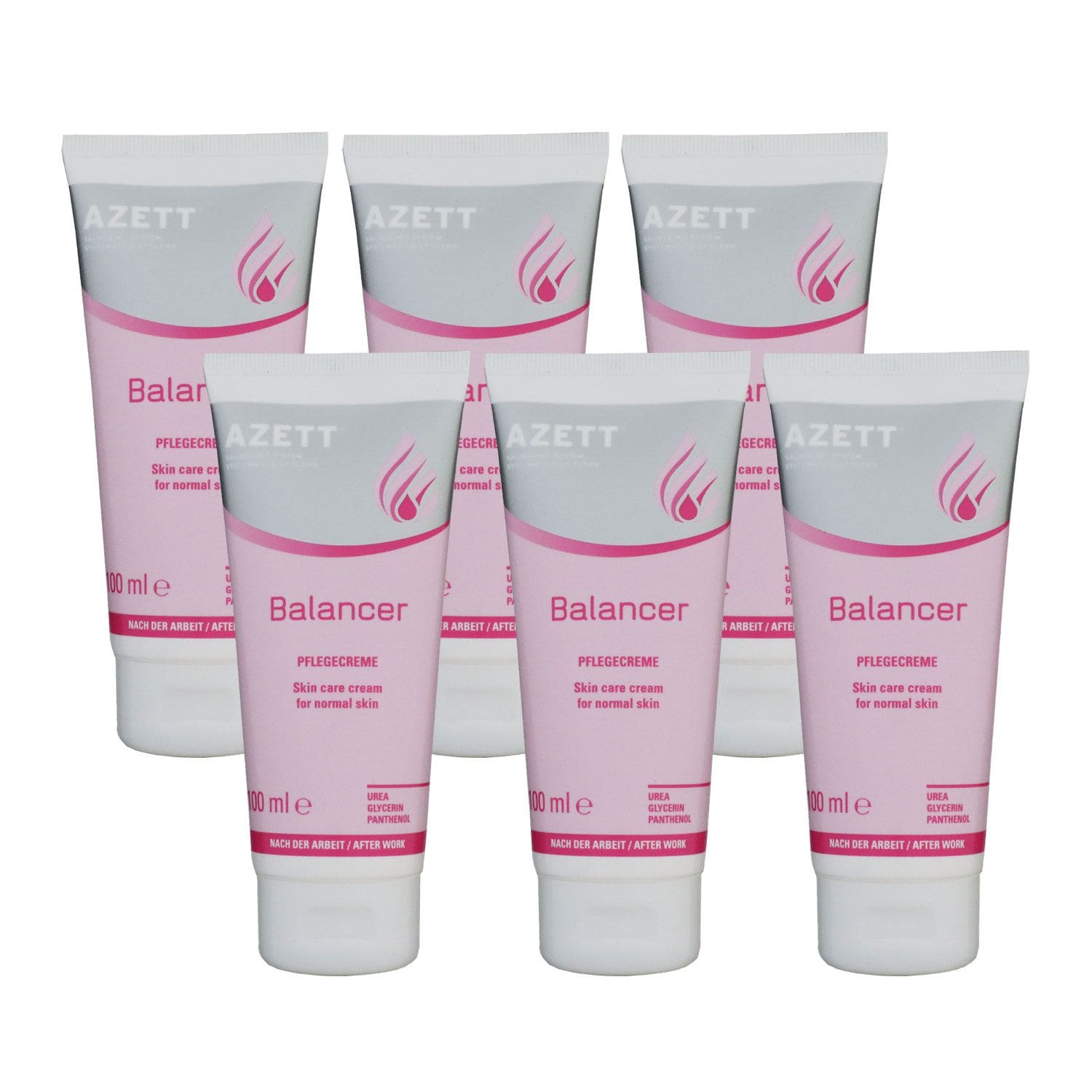 Azett Balancer Pflegecreme 6 x 100 ml Hautpflegecreme f�r normale Haut mit Urea