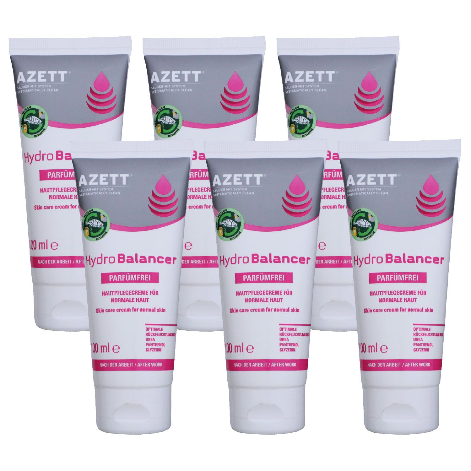 Azett Hydro Balancer Apre sens Creme 6 x 100 ml Hautpflegecreme f�r Normale Haut Set