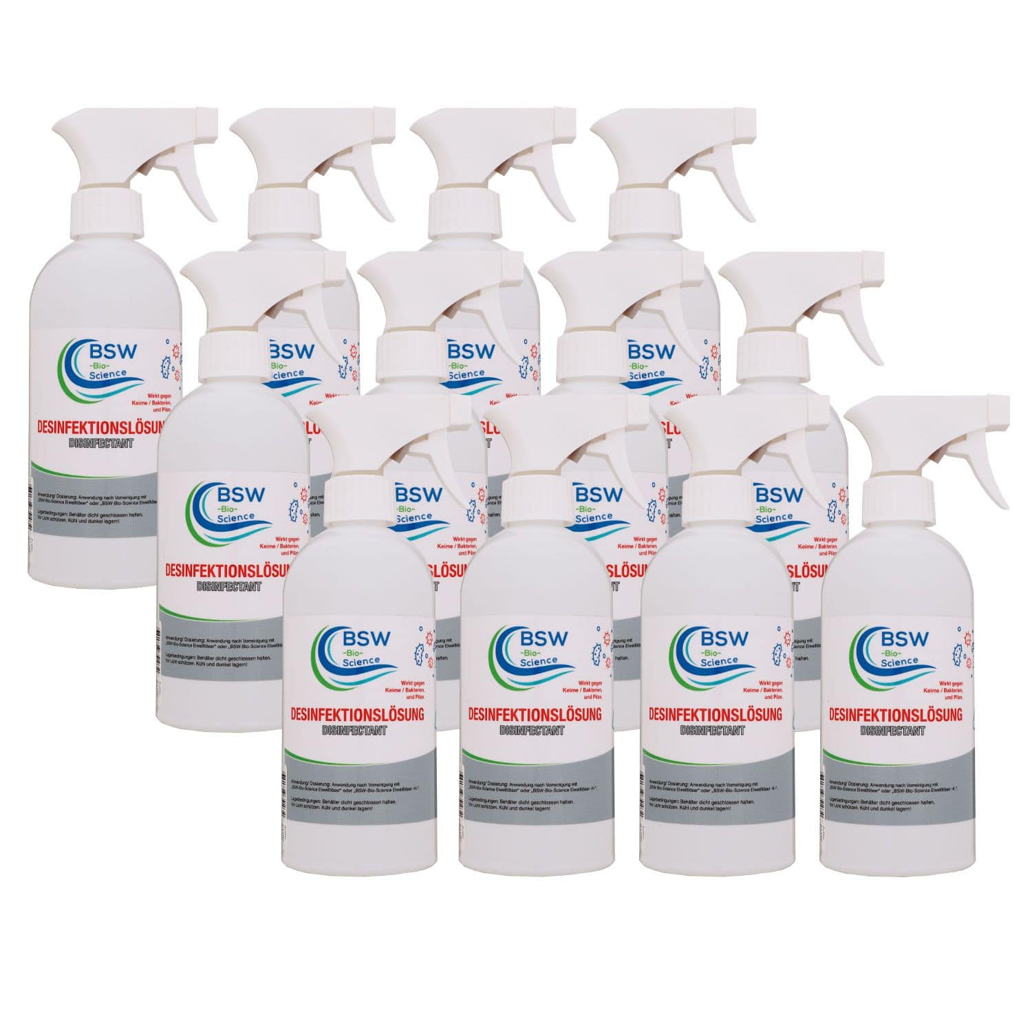 BSW Bio Science Desinfektionsl�sung 12 x 500 ml Spr�hflasche Desinfektion