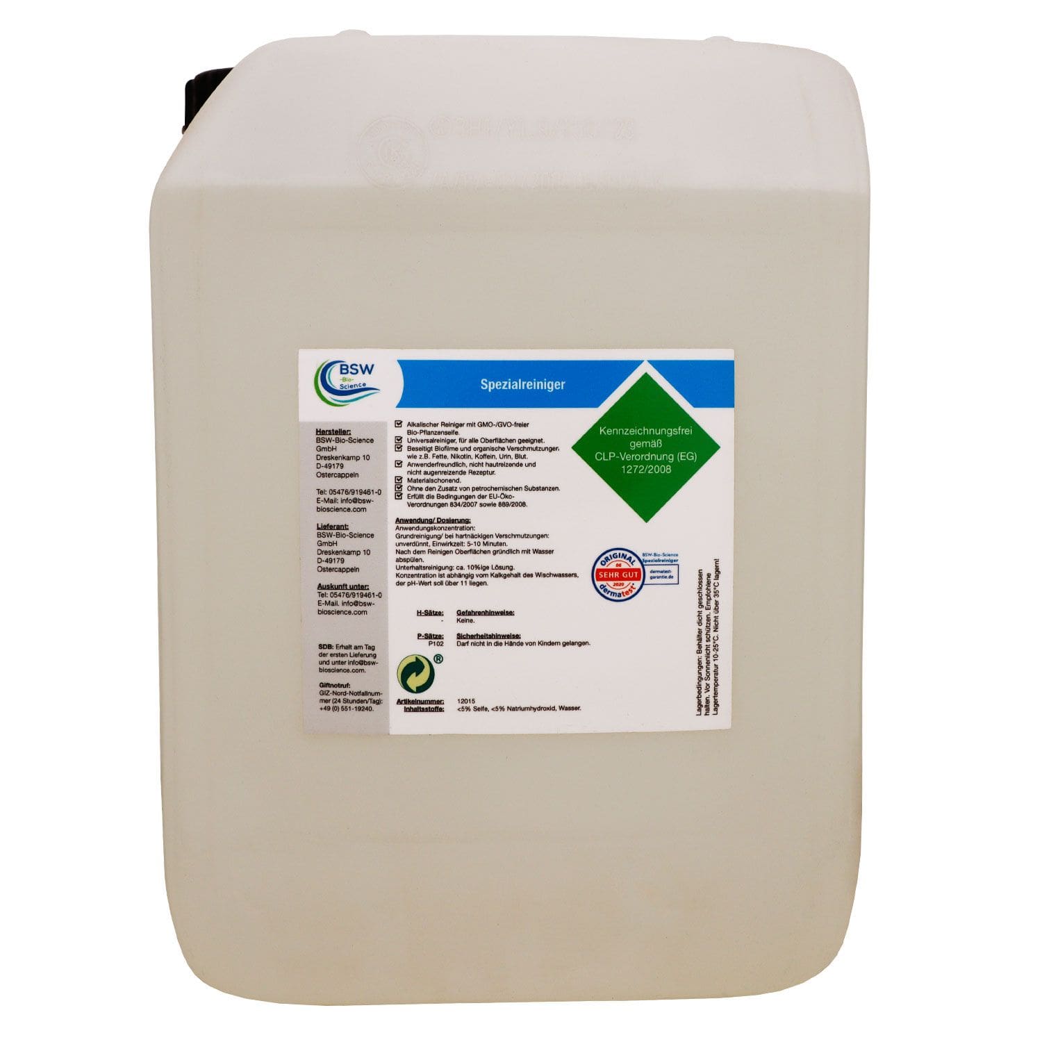 BSW Bio Science Spezialreiniger 10 Liter Kanister Universalreiniger