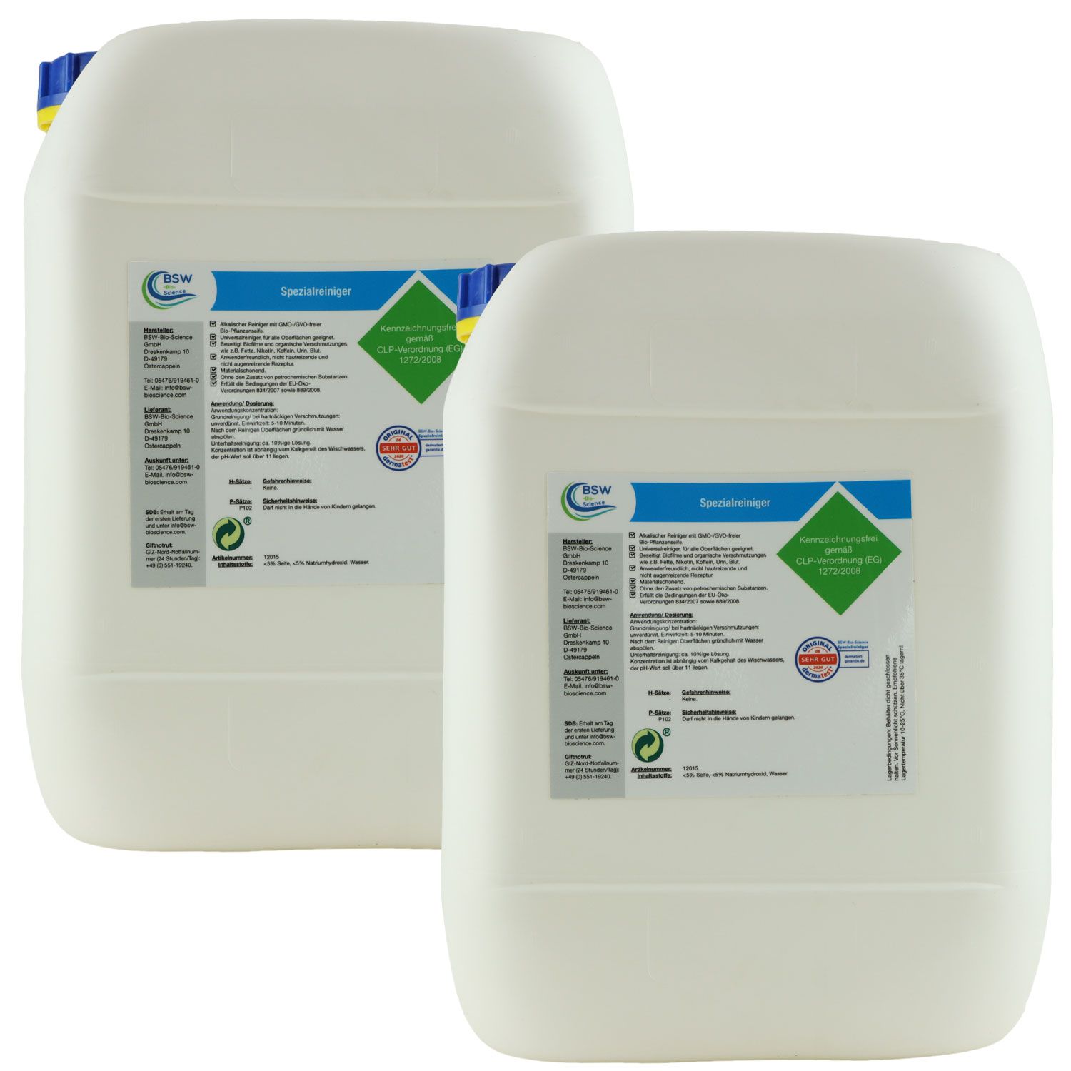 BSW Bio Science Spezialreiniger 2 x 10 Liter Kanister Universalreiniger
