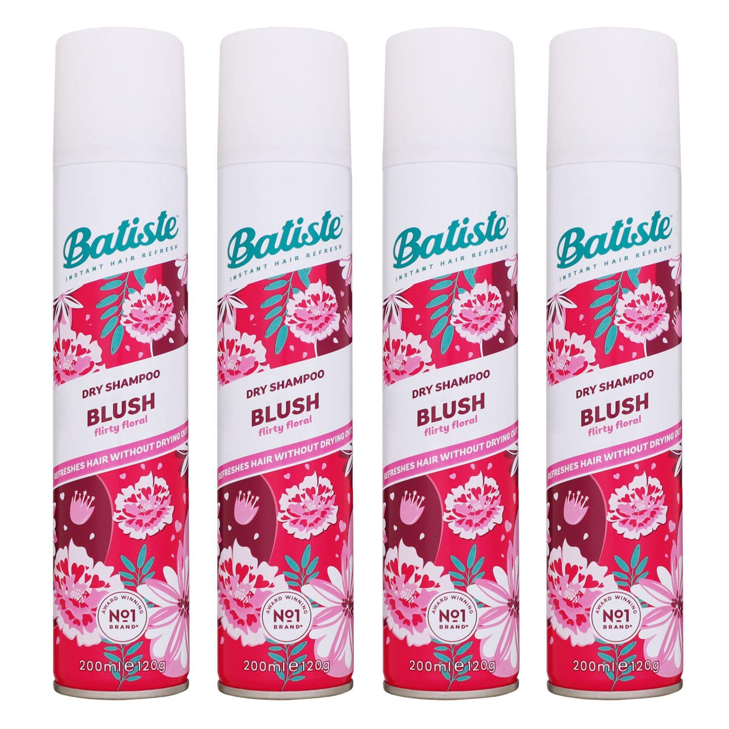 Batiste Blush Floral & Flirty 4 x 200 ml Trockenshampoo Set