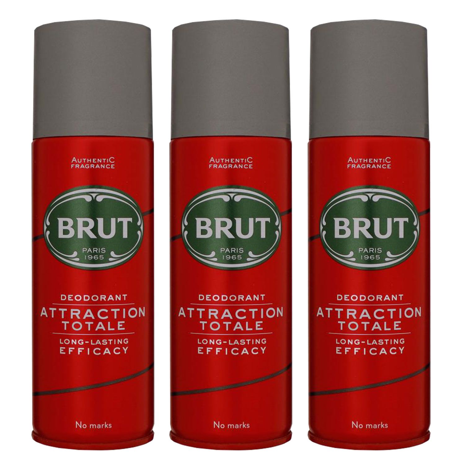 Brut Attraction Totale 3 x 200 ml Deo Spray Deodorant Spray Deospray Set