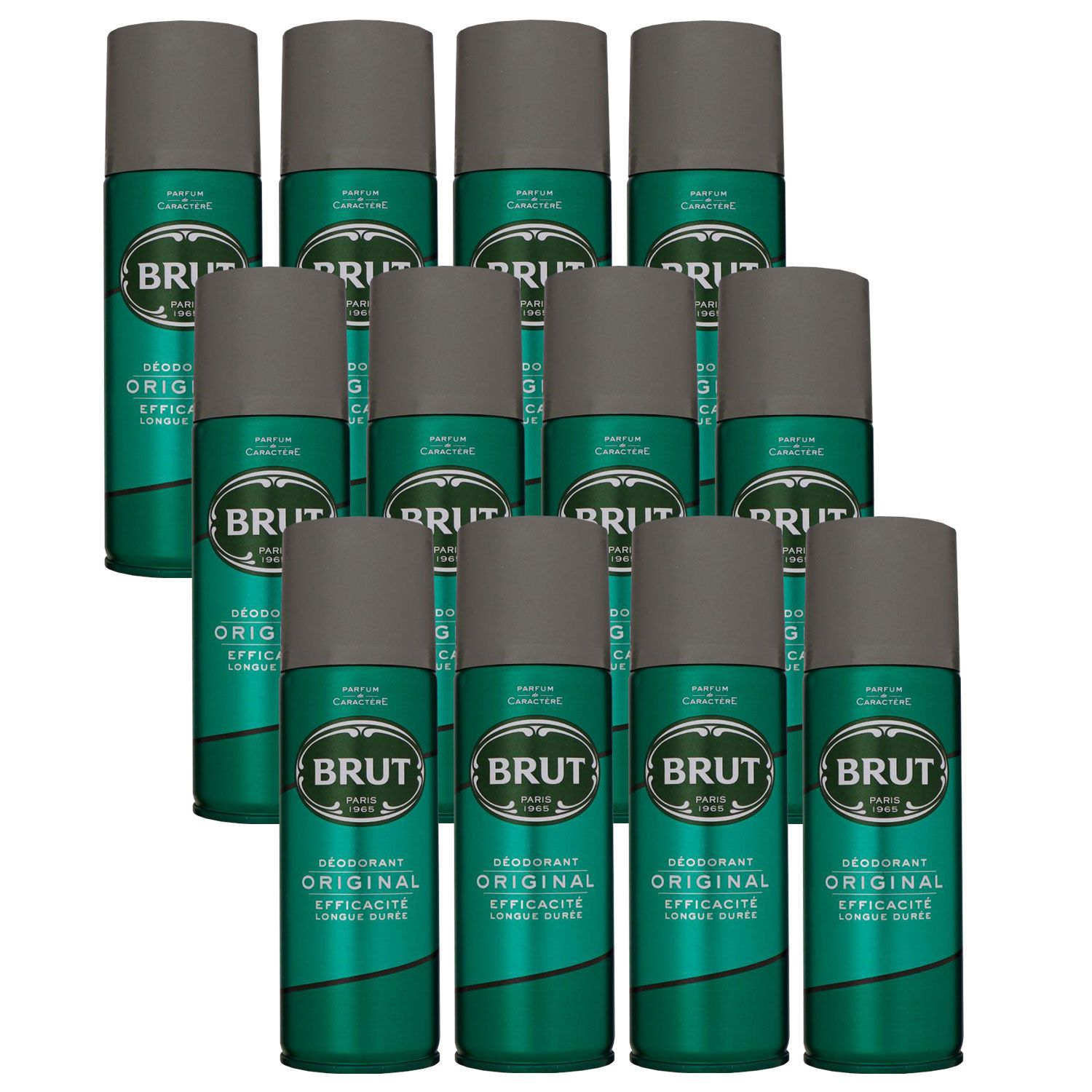 Brut Original 12 x 200 ml Deodorant Deospray Deo Spray Set