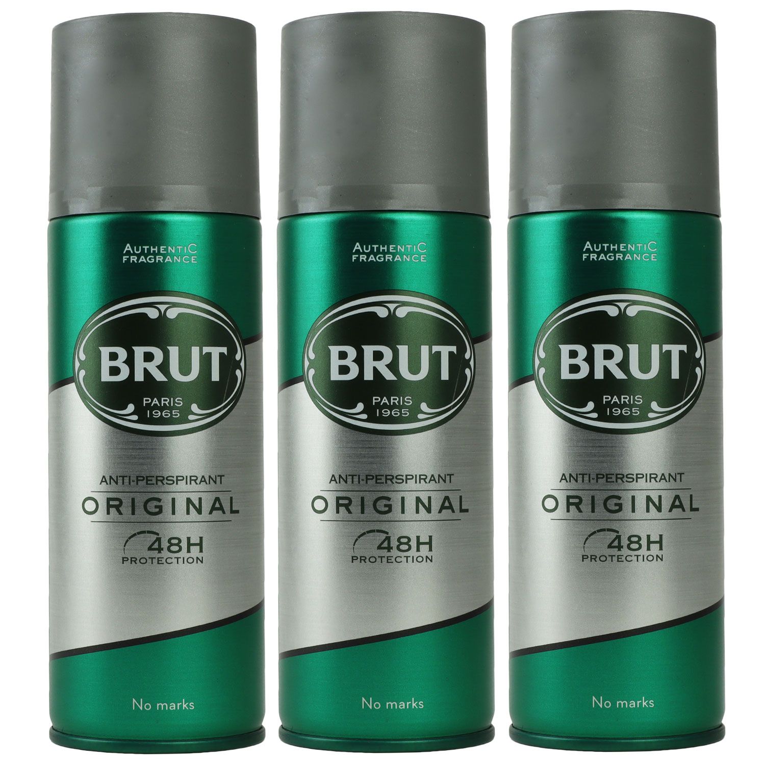 Brut Original 3 x 200 ml Anti Perspirant Spray Deodorant Deospray Deo Spray Set 48 H