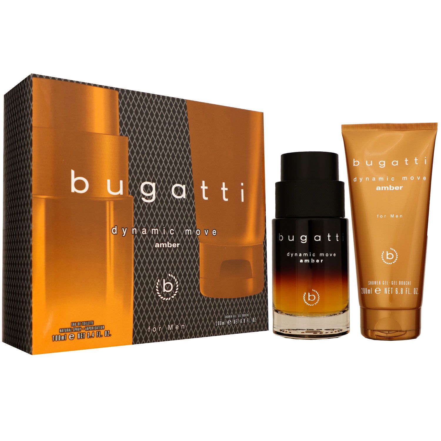 Bugatti Fashion Dynamic Move Amber Set 100 ml EDT & 200 ml Duschgel SG