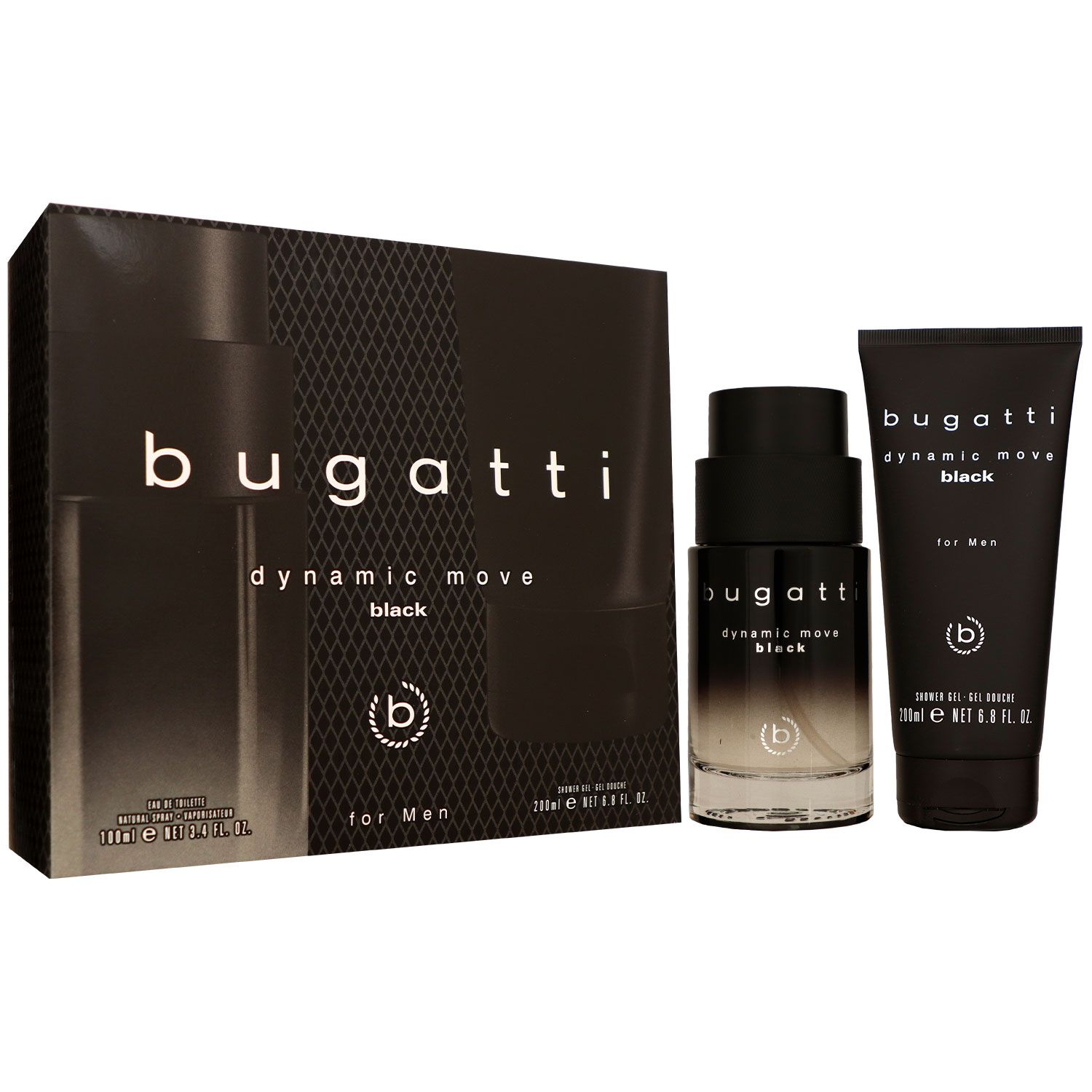 Bugatti Fashion Dynamic Move Black Set 100 ml EDT & 200 ml Duschgel SG