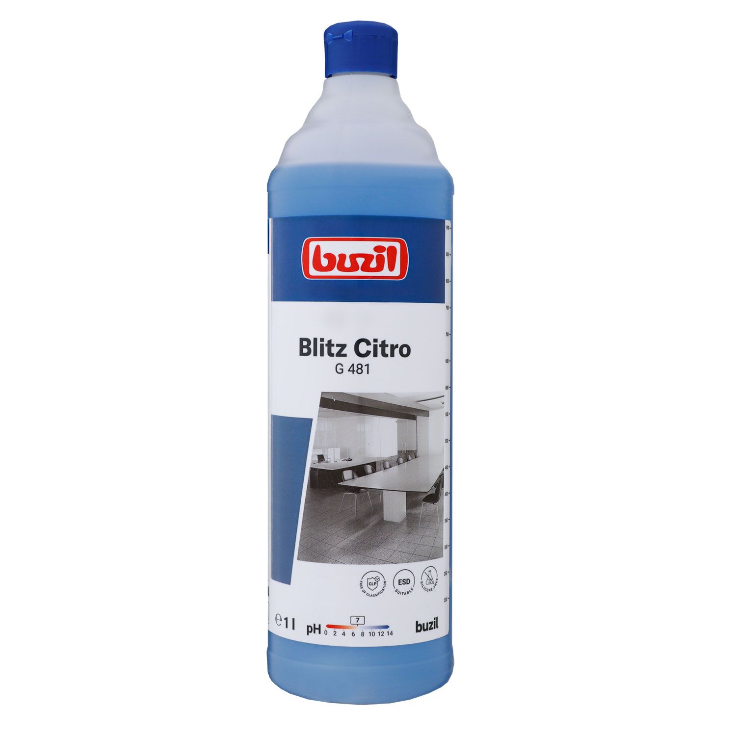 Buzil Blitz Citro G 481 Classic 1 Liter Alkoholreiniger mit Citrusduft
