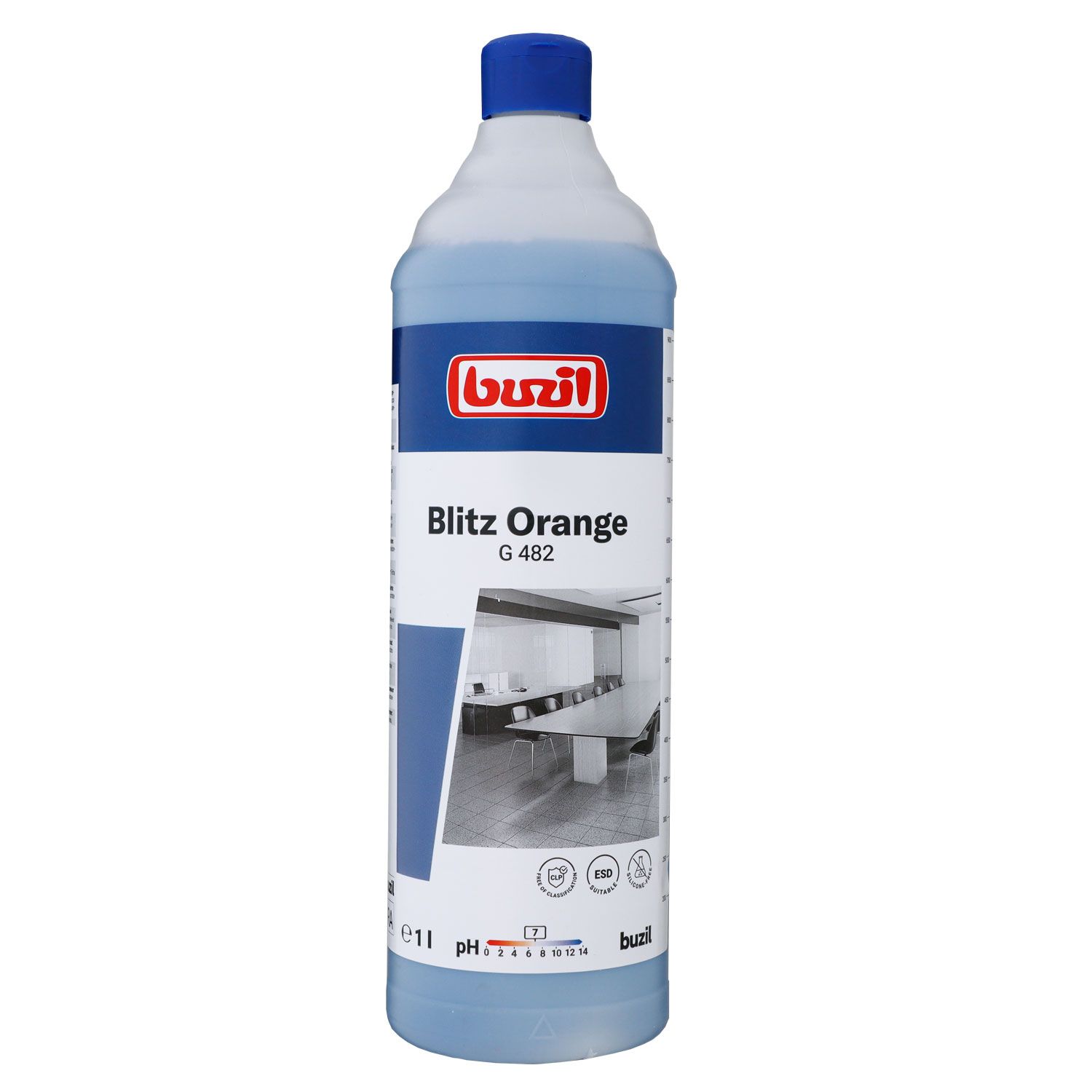 Buzil Blitz Orange G482 1 Liter neutraler Alkoholreiniger mit Orangenduft