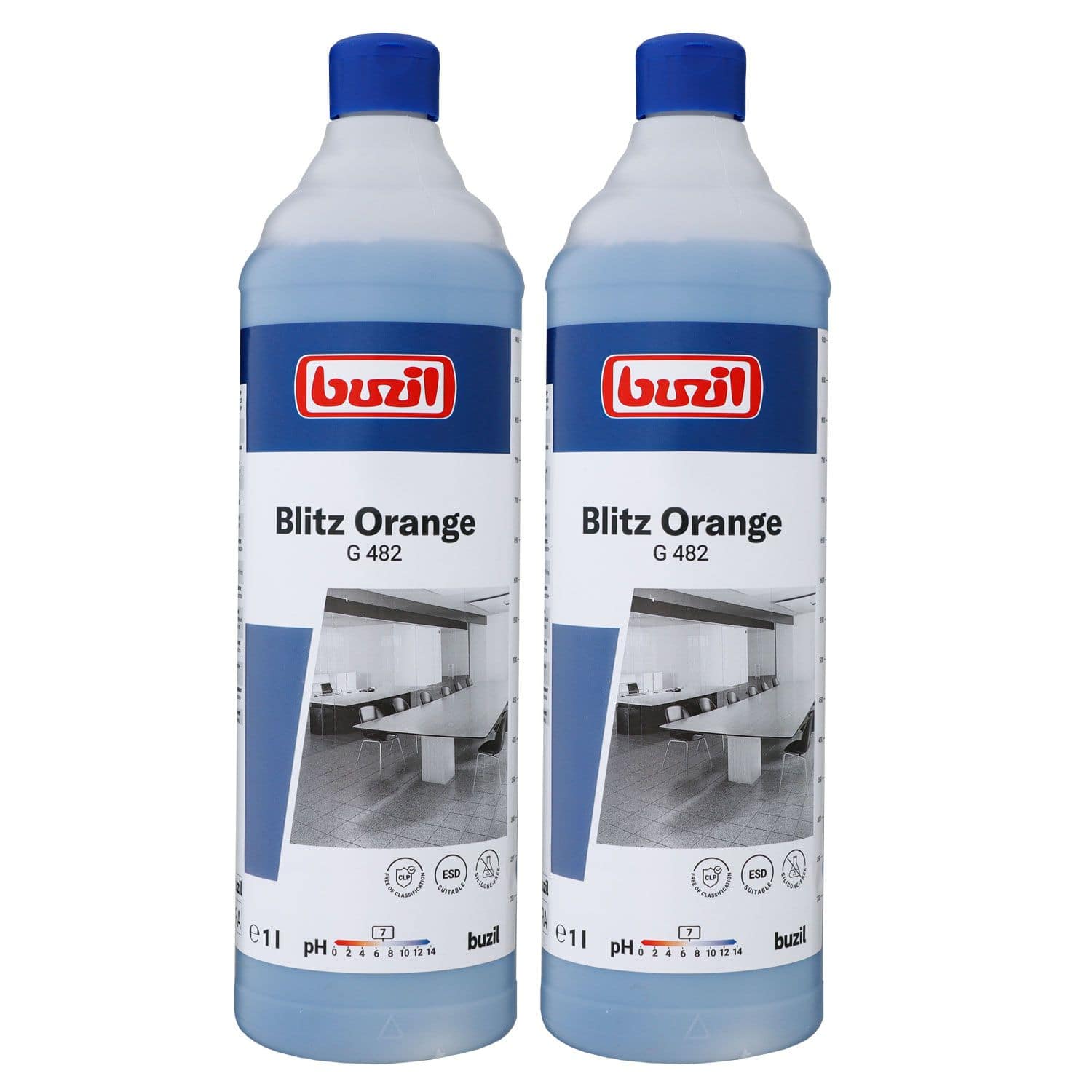 Buzil Blitz Orange G482 2 x 1 Liter neutraler Alkoholreiniger mit Orangenduft