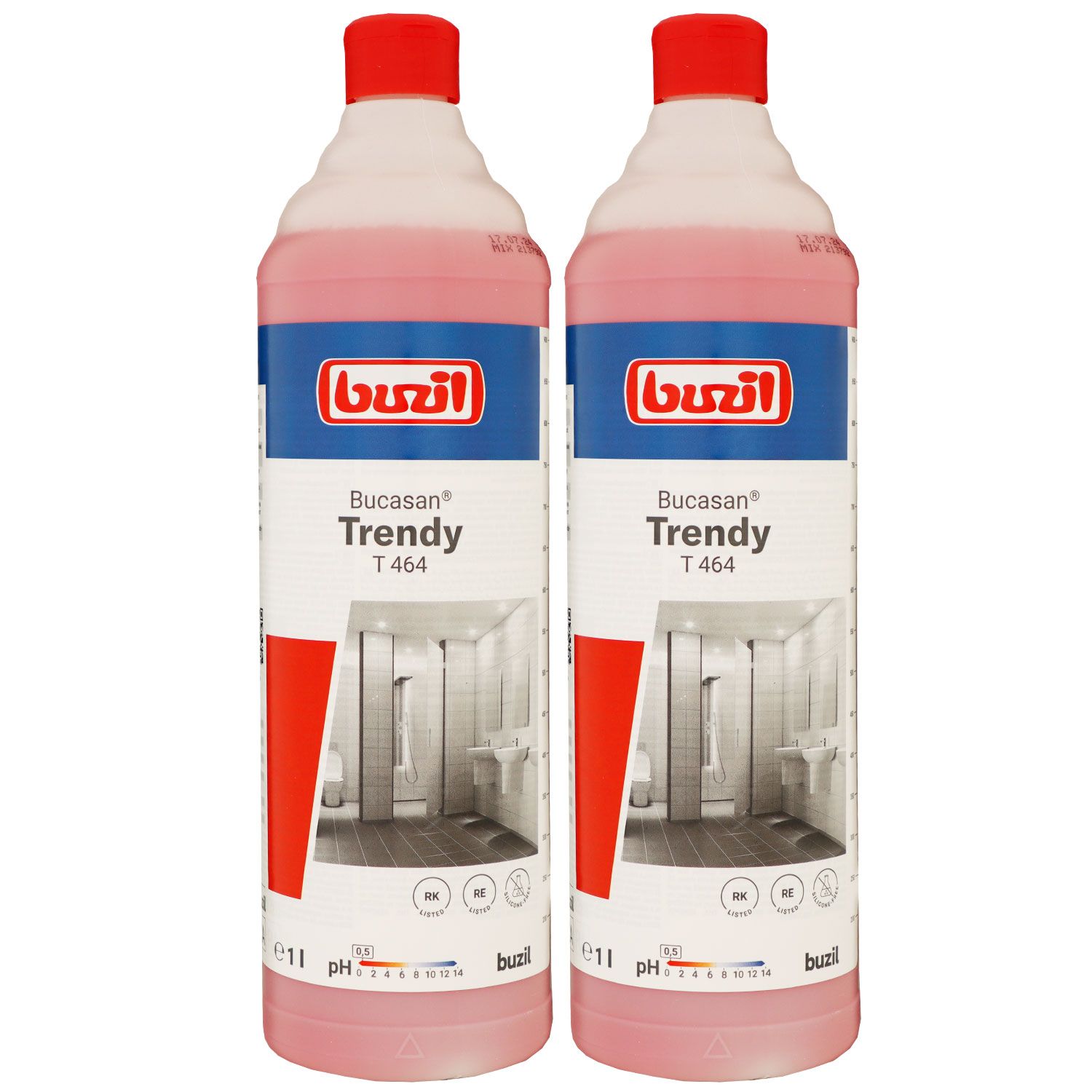 Buzil Bucasan Trendy T 464 2 x 1 Liter Sanit�rreiniger mit Frischeduft Set