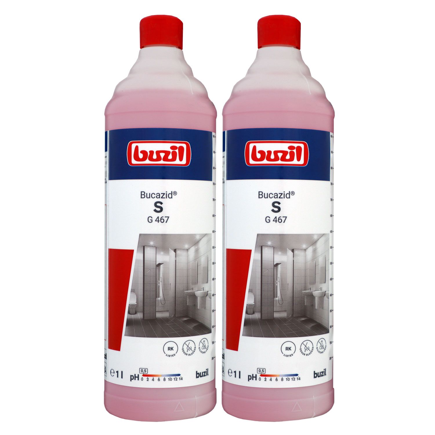 Buzil Bucazid S G 467 2 x 1 Liter Sanit�rreiniger RK-gelistet Set