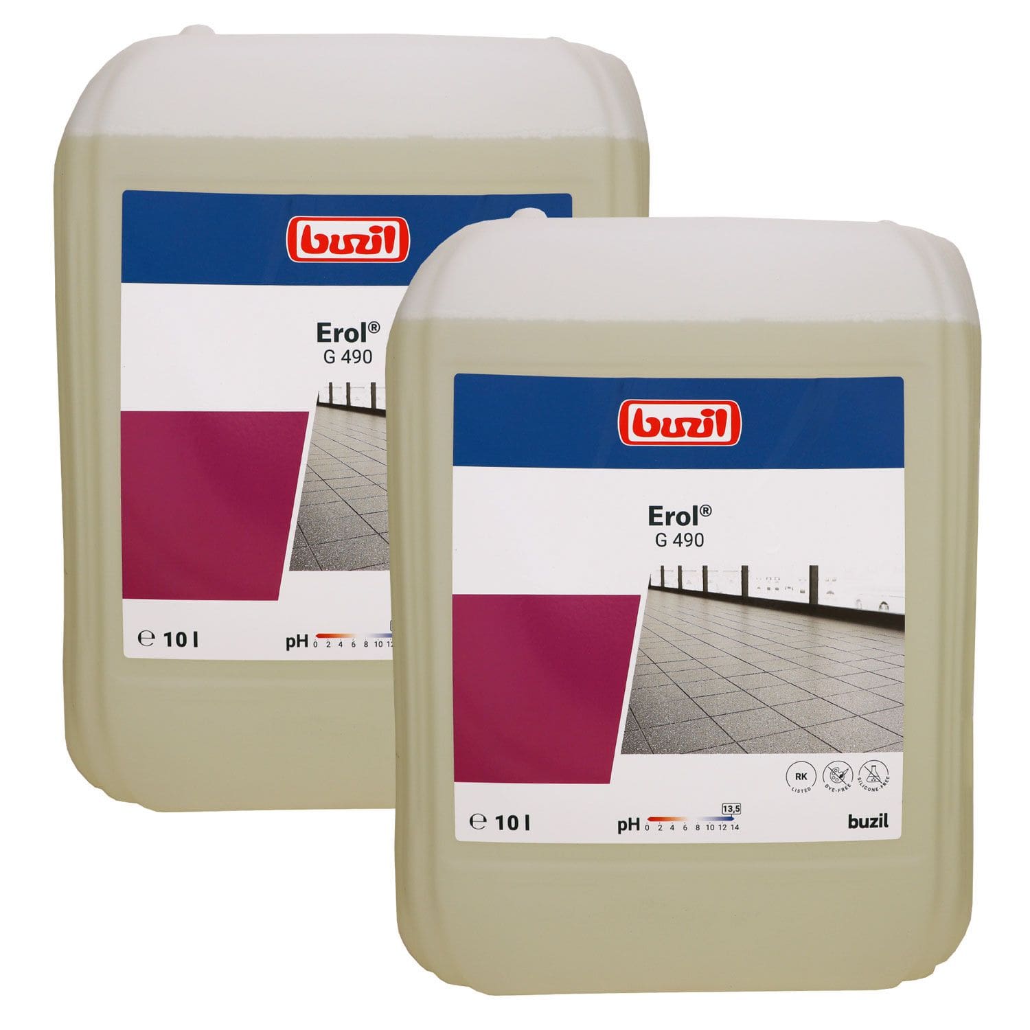 Buzil Erol G490 2 x 10 Liter Alkalischer Spezialreiniger Kanister Set