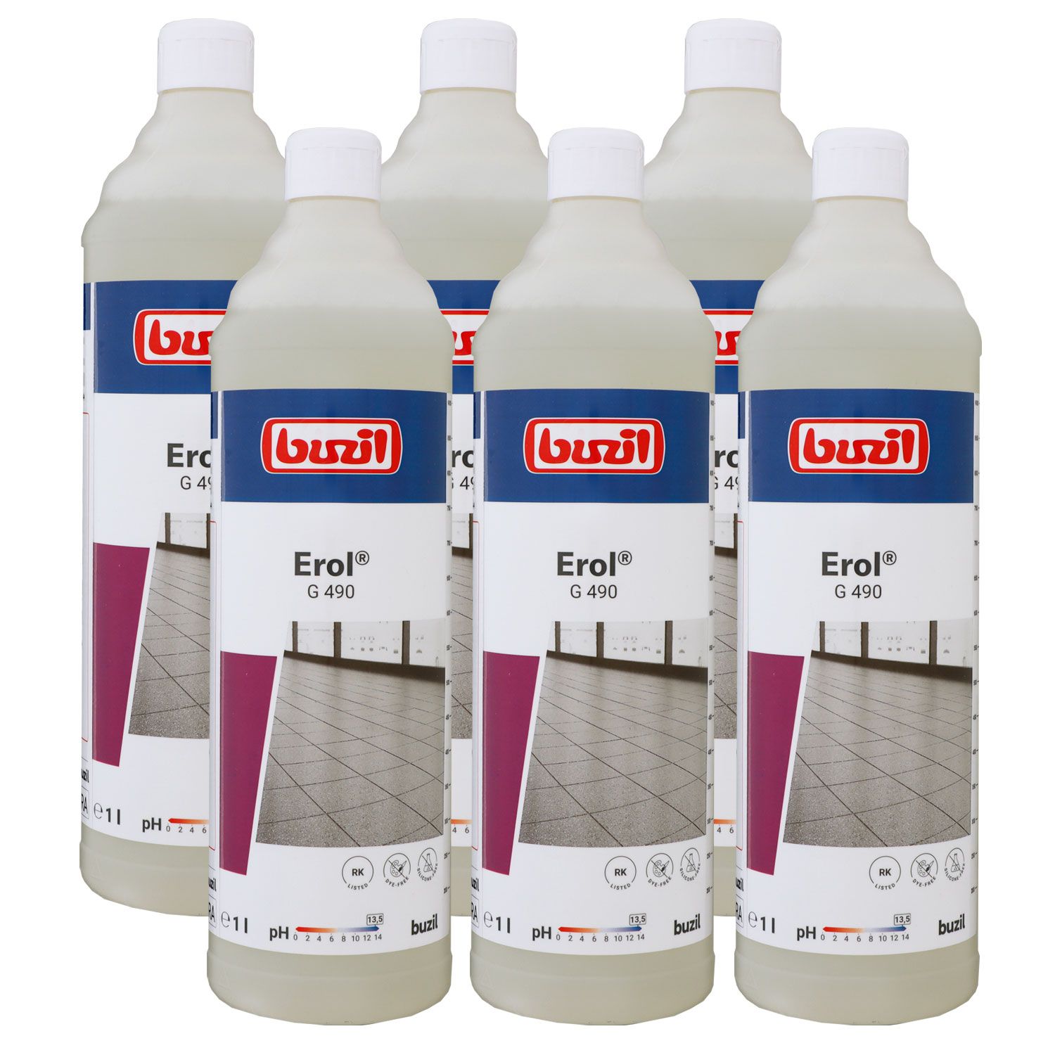 Buzil Erol G490 6 x 1 Liter Alkalischer Spezialreiniger