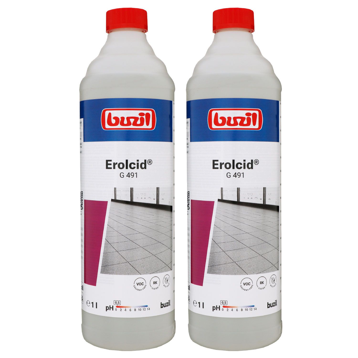 Buzil Erolcid G 491 2 x 1 Liter Intensivreiniger f�r Feinsteinzeugreiniger sauer