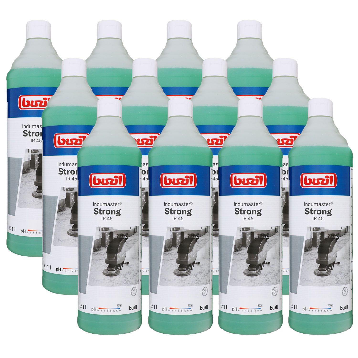 Buzil IR 45 Indumaster Strong Industriereiniger 12 x 1 Liter Silikonfrei Set