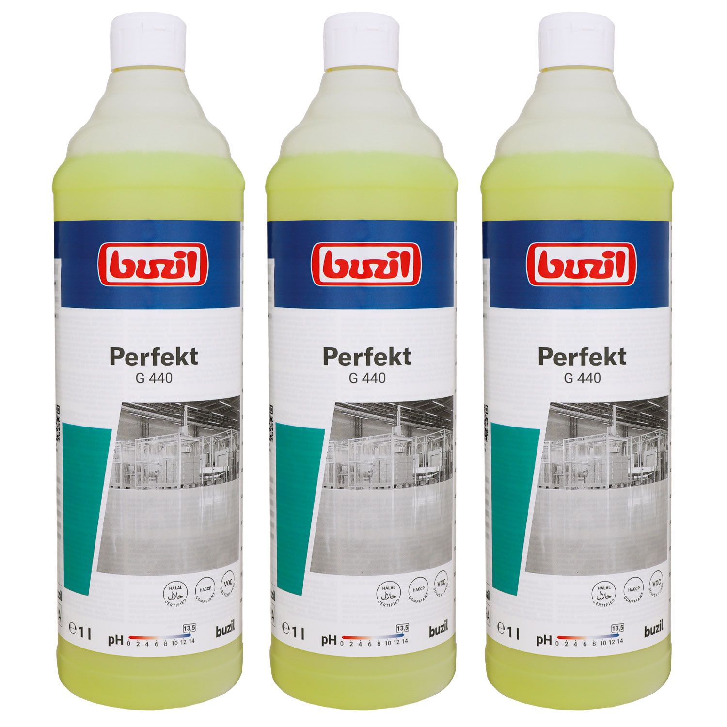 Buzil Perfekt G 440 3 x 1 Liter Alkalischer Kraftreiniger