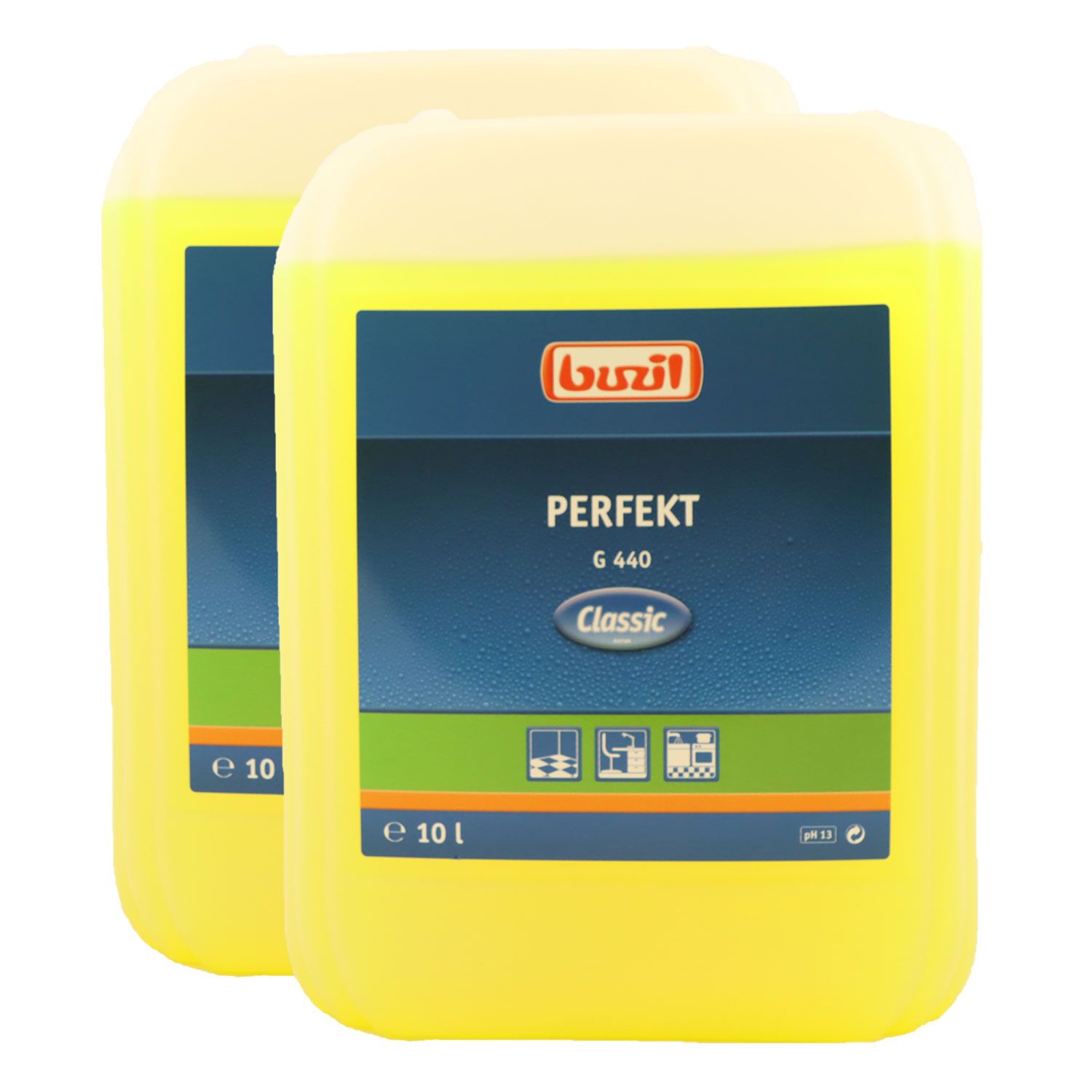 Buzil Perfekt G440 2 x 10 Liter Alkalischer Kraftreiniger Kanister Set