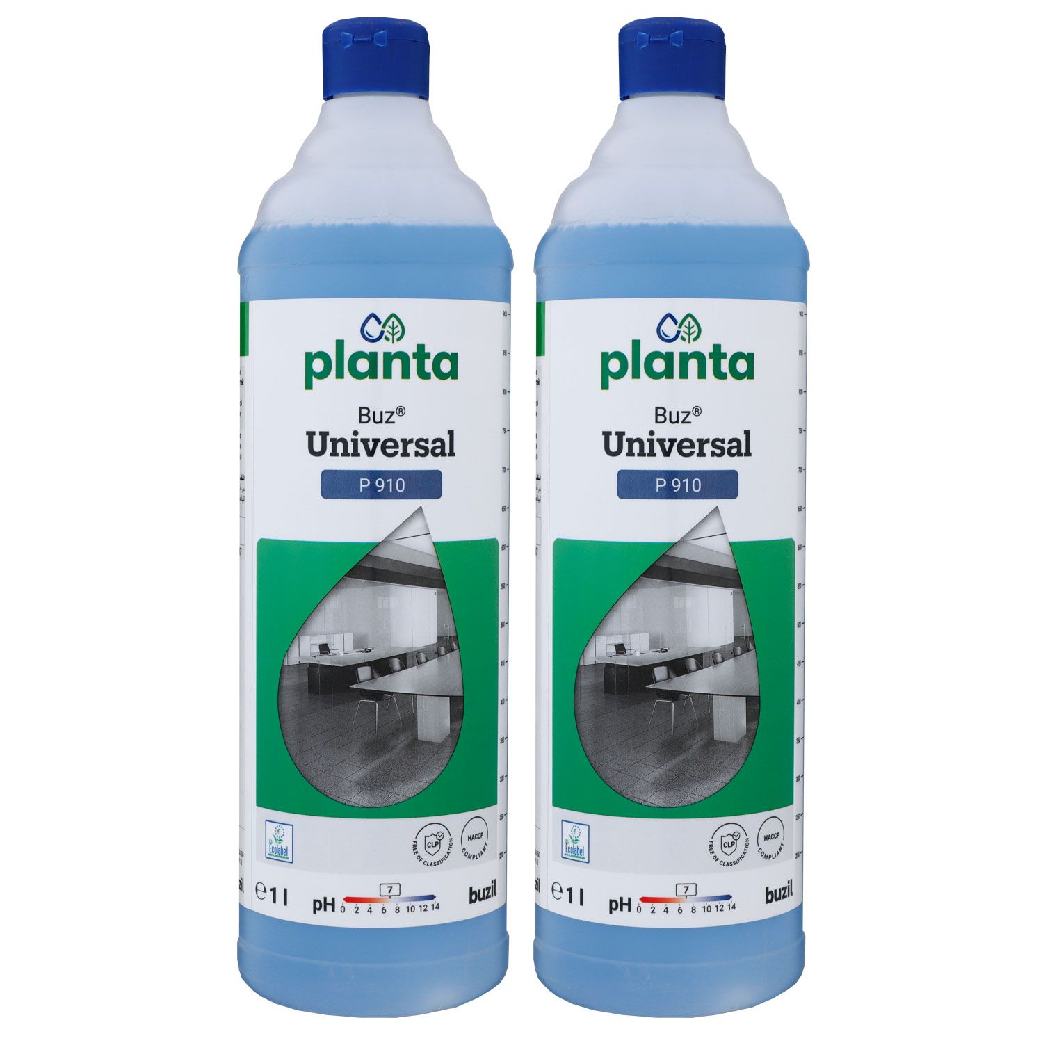 Buzil Planta Buz Universal 2 x 1 Liter P 910 �kologischer Universalreiniger Set