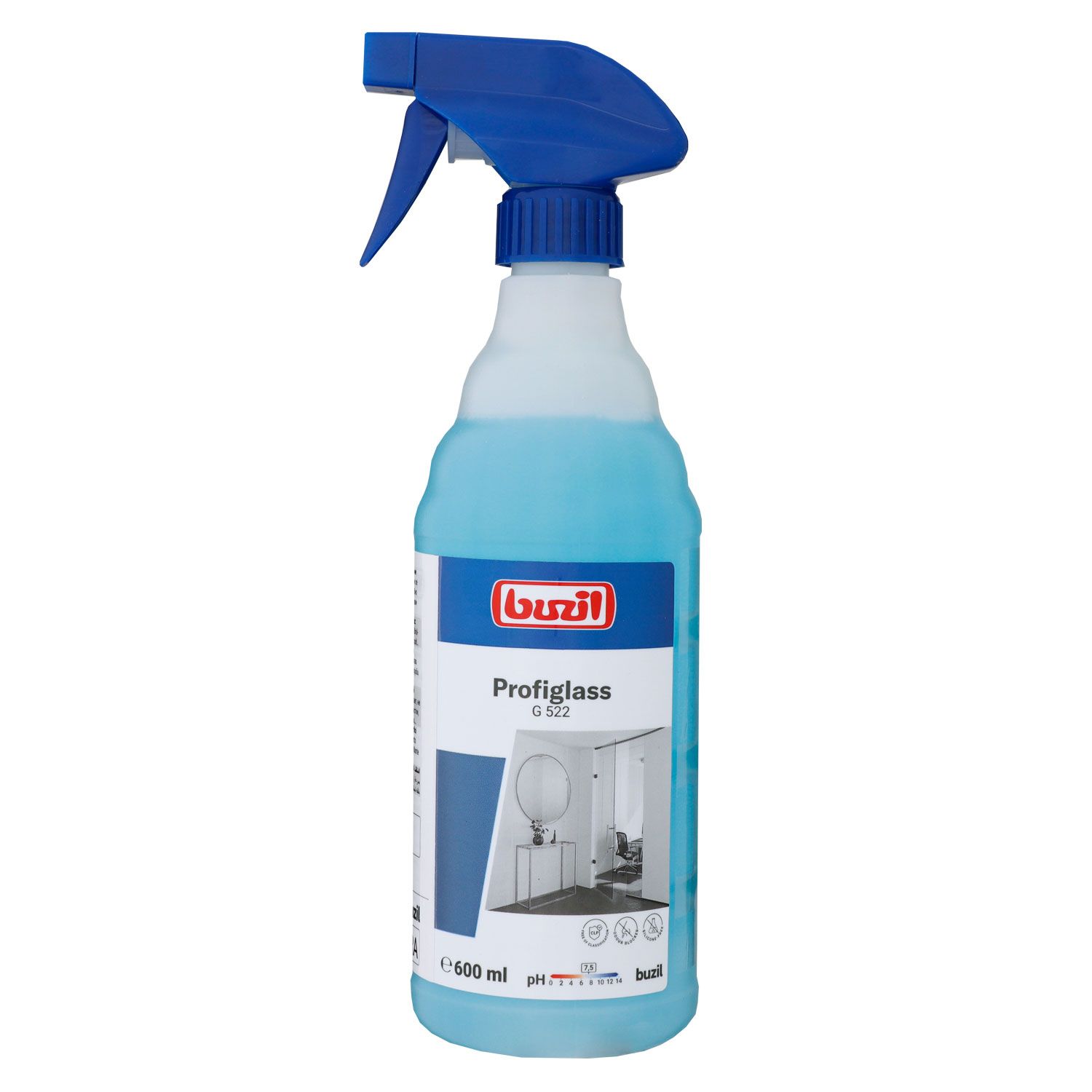 Buzil Profiglass G522 600 ml Classic Glasreiniger mit Anti-Soiling-Effekt
