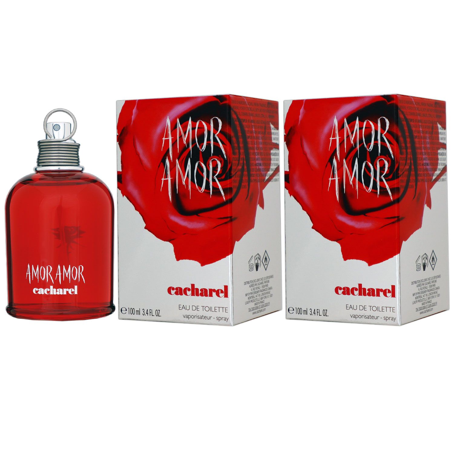 Cacharel Amor Amor 2 x 100 ml Eau de Toilette EDT Damenduft Set
